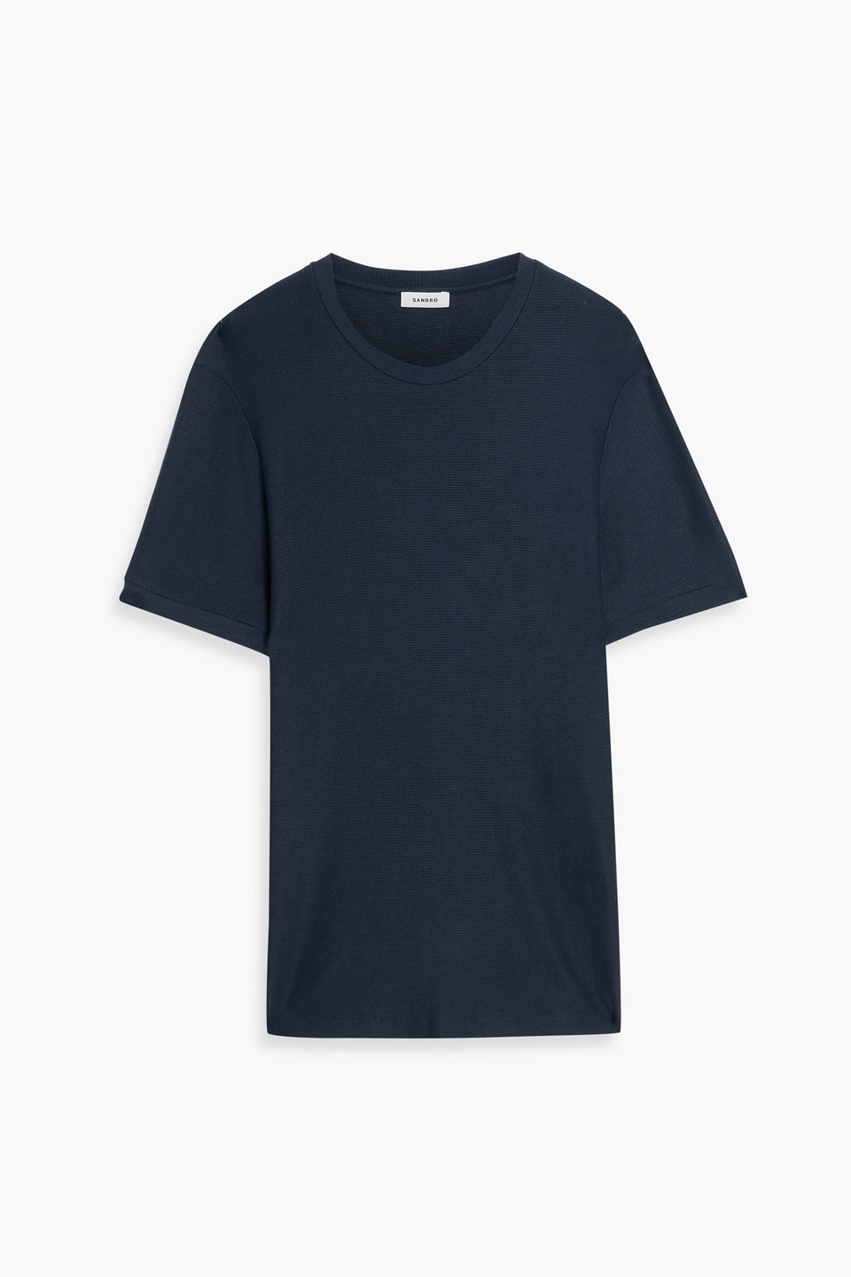 sandro - knitted t-shirt - blue - s