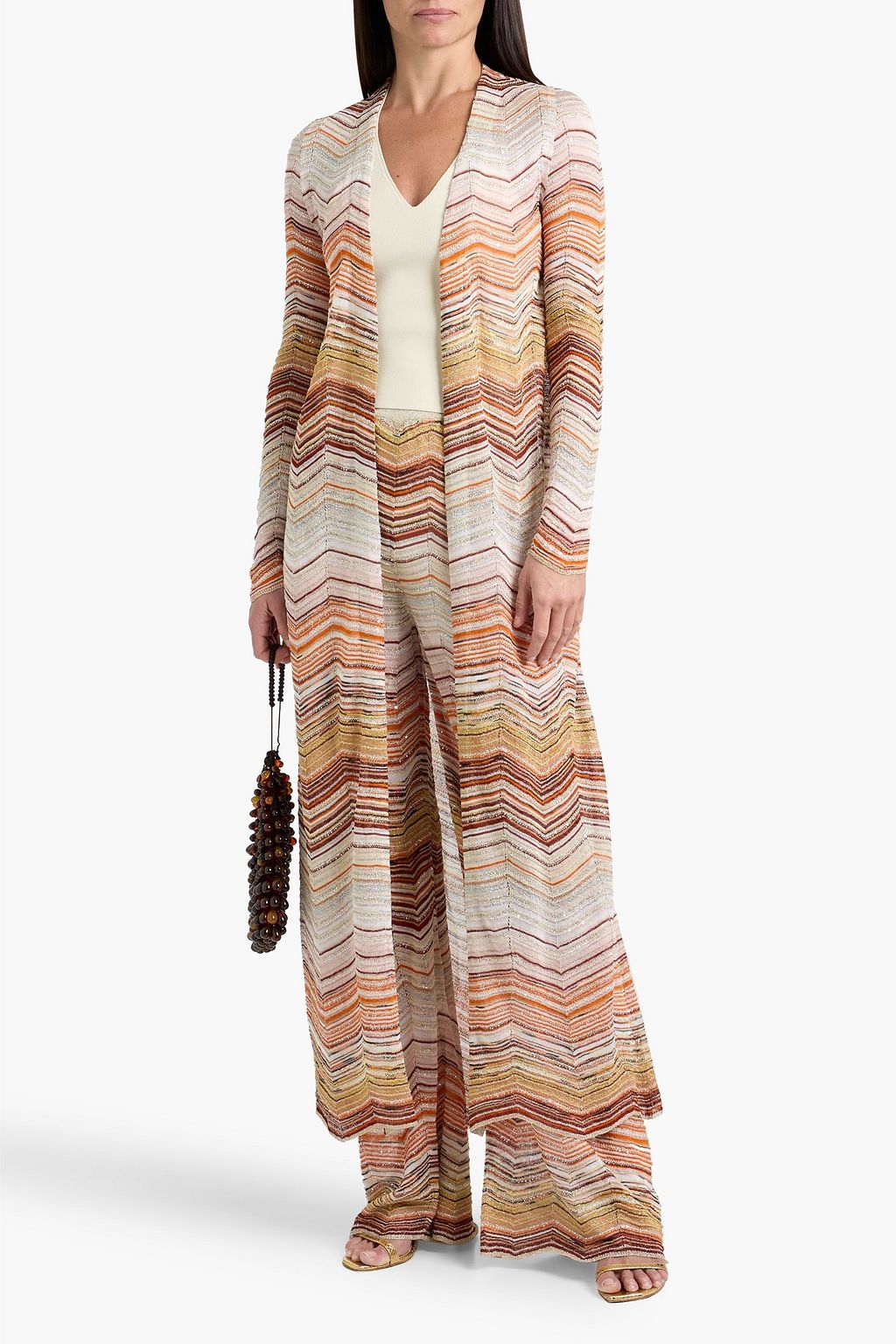 MISSONI Sequin-embellished metallic crochet-knit cardigan | THE OUTNET