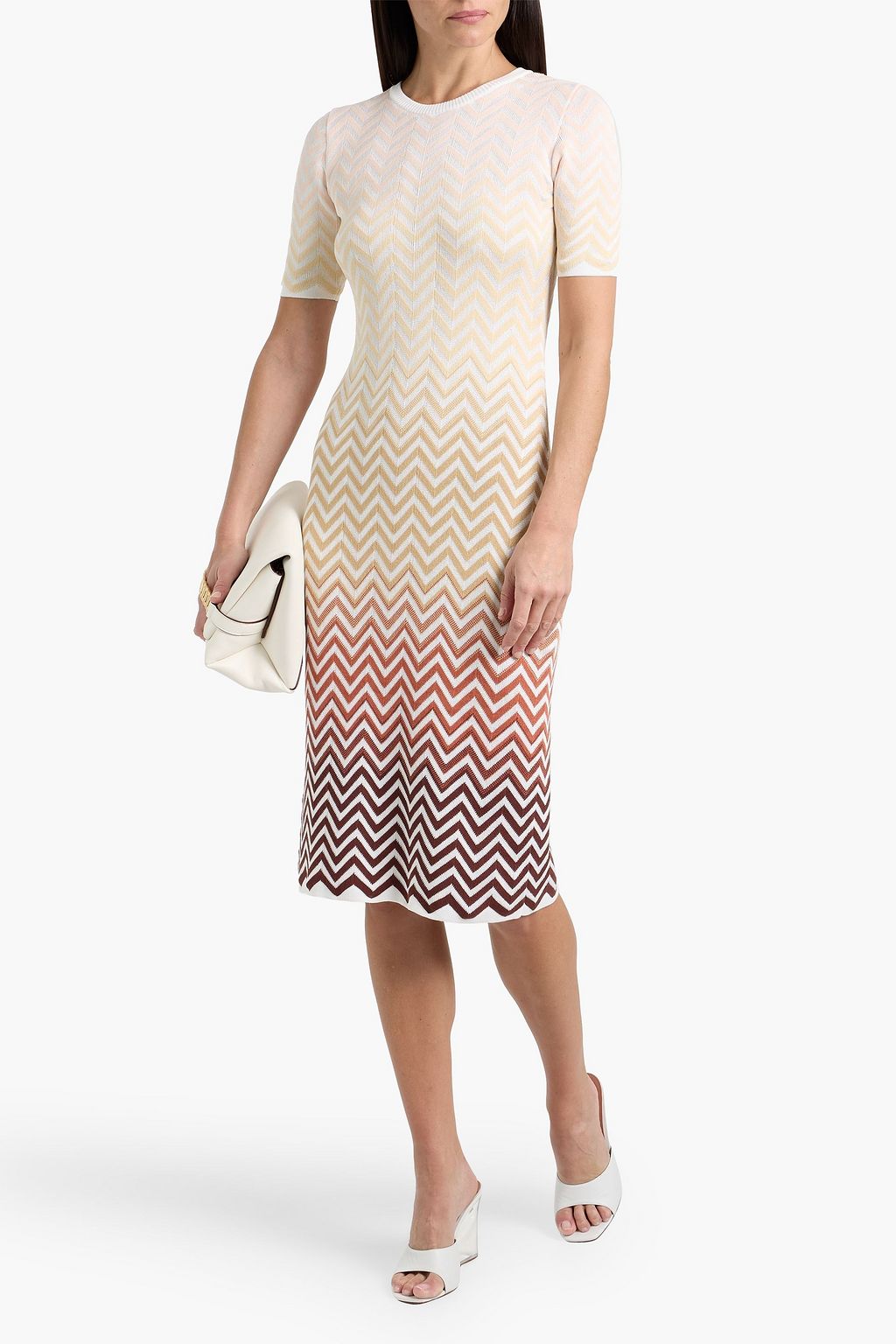 m missoni crochet dress Missoni Crochet Mini Dress Chevron Knit Woven Frayed Hem Sleeveless Multi 40
