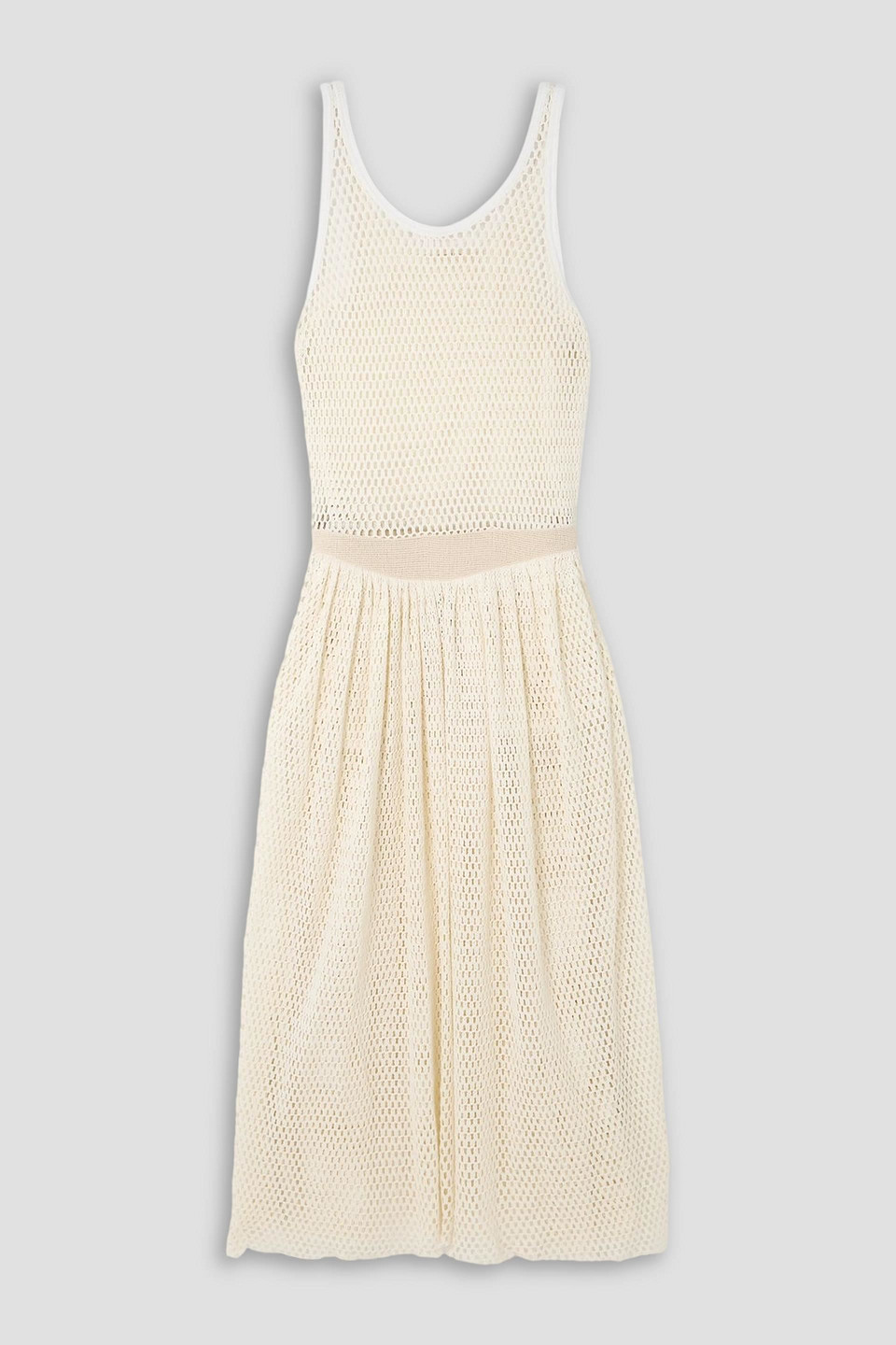 Diotima Pocomania Open-knit Cotton Maxi Dress In Neutral