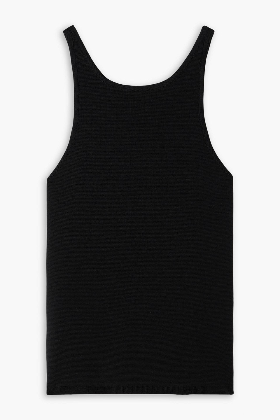 max mara - alfeo stretch wool-blend tank - black - xl