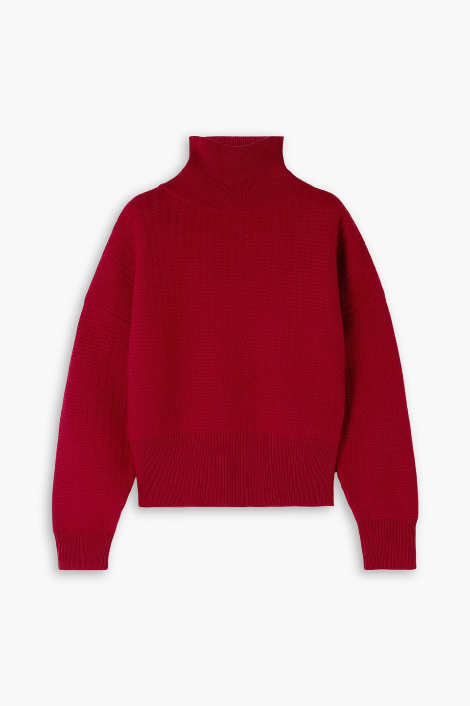 max mara - bessica wool and cashmere-blend turtleneck sweater - red - xl