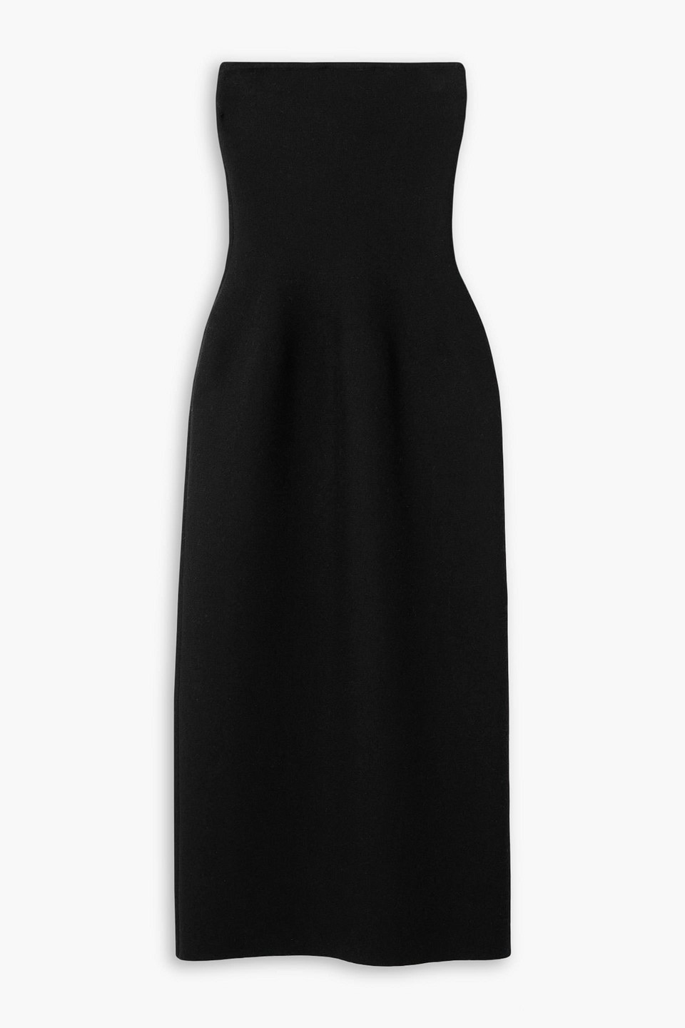Gabriela Hearst Immanuel Strapless Wool Maxi Dress In Black