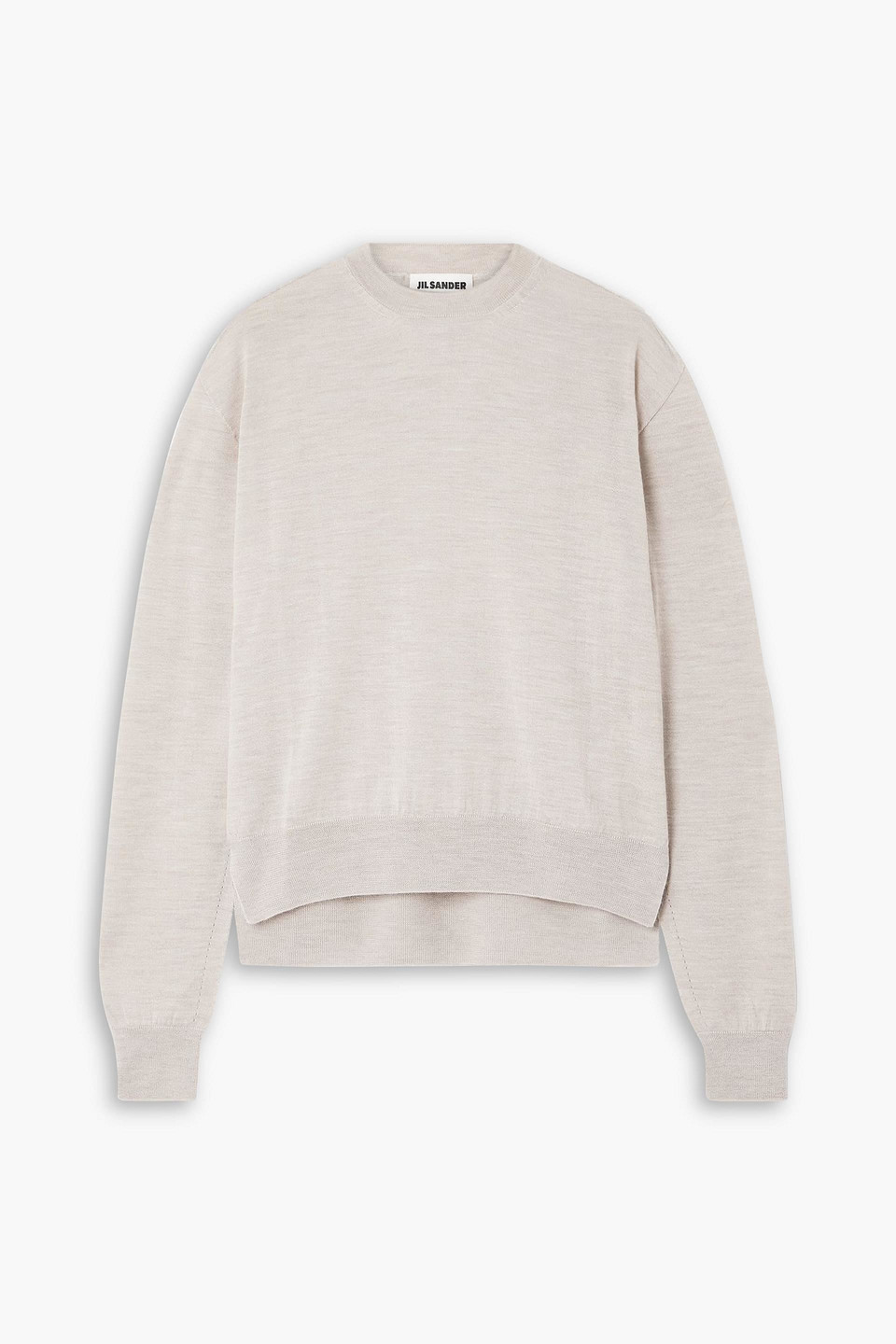 Jil Sander Cashmere, Wool And Silk-blend Sweater In Gray