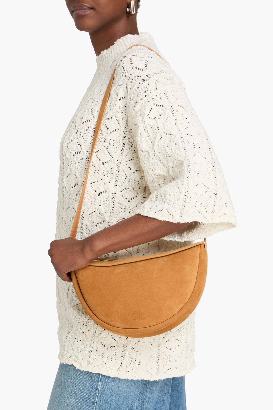  Mansur Gavriel - Schultertasche „moon Sling“ Aus Veloursleder - Gelb - Onesize 