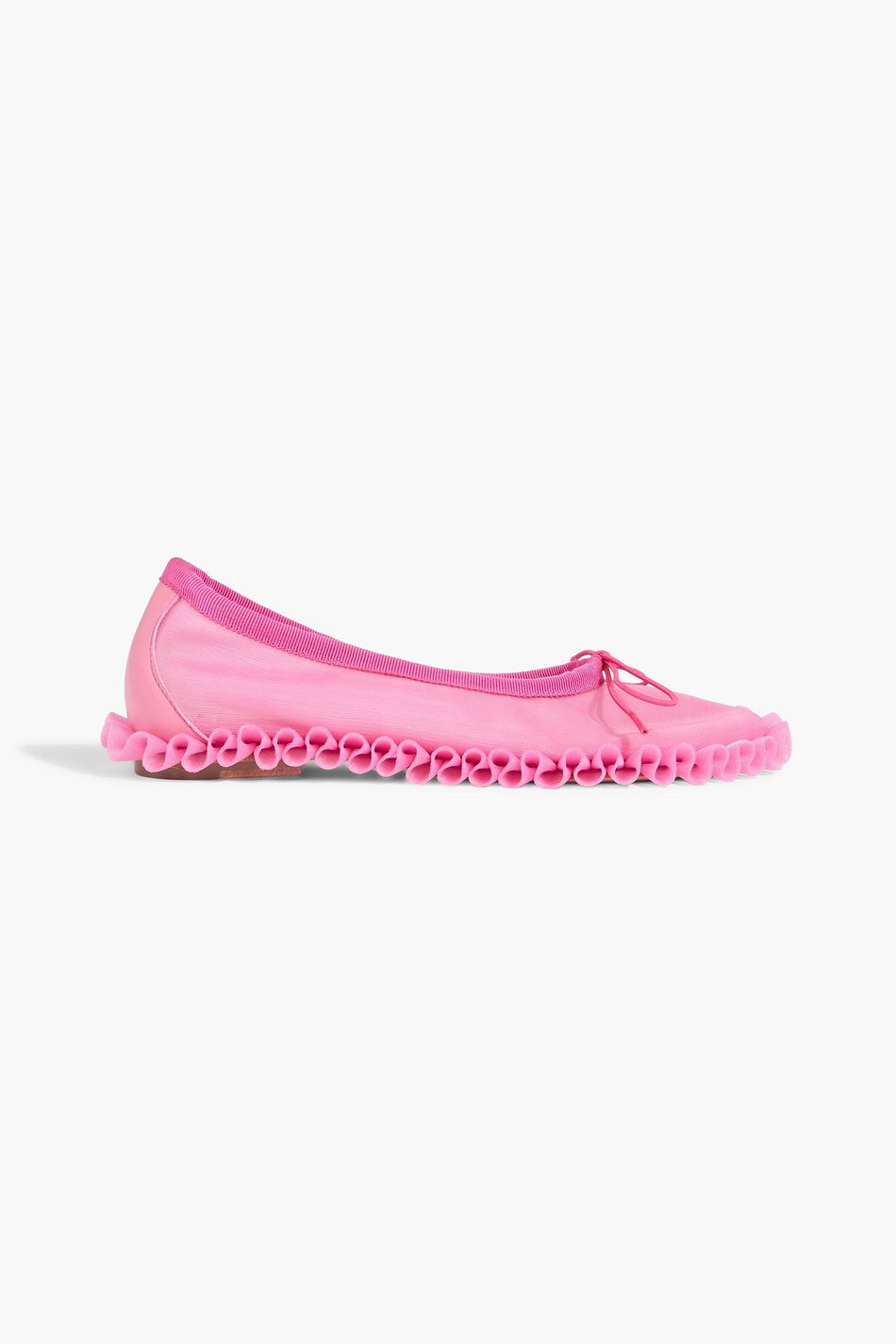 SIMONE ROCHA Ruffled mesh ballet flats | THE OUTNET