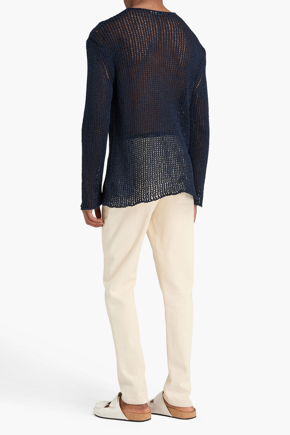  Jil Sander - Pullover Aus Baumwolle In Lochstrick - Blau - It 46 