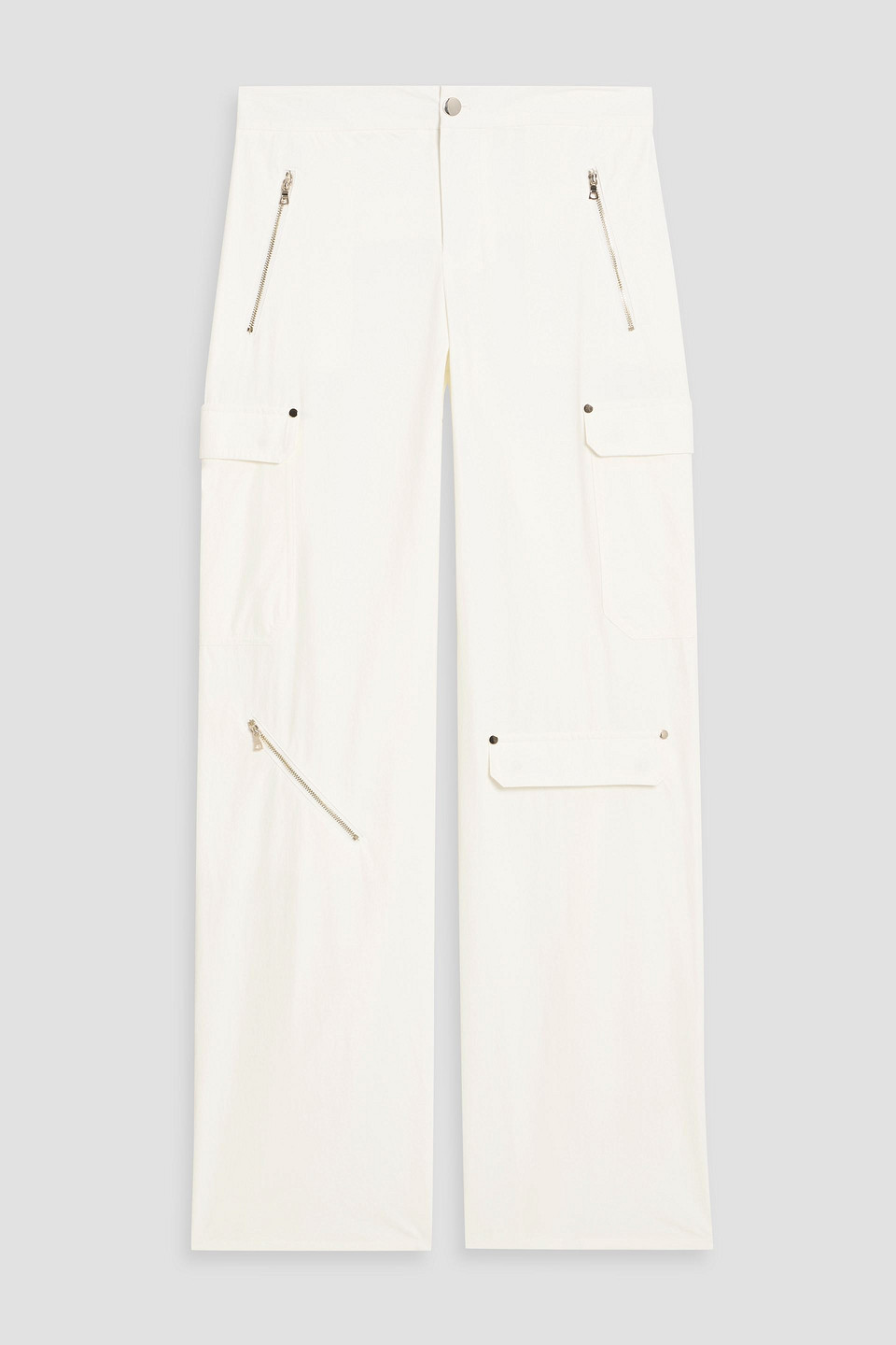 Alice And Olivia Stretch-crepe Cargo Pants In White
