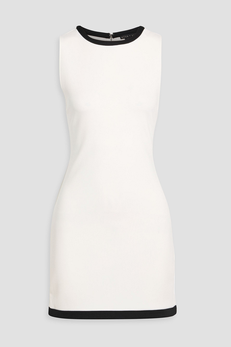 alice olivia - wynell scuba mini dress - white - us 0