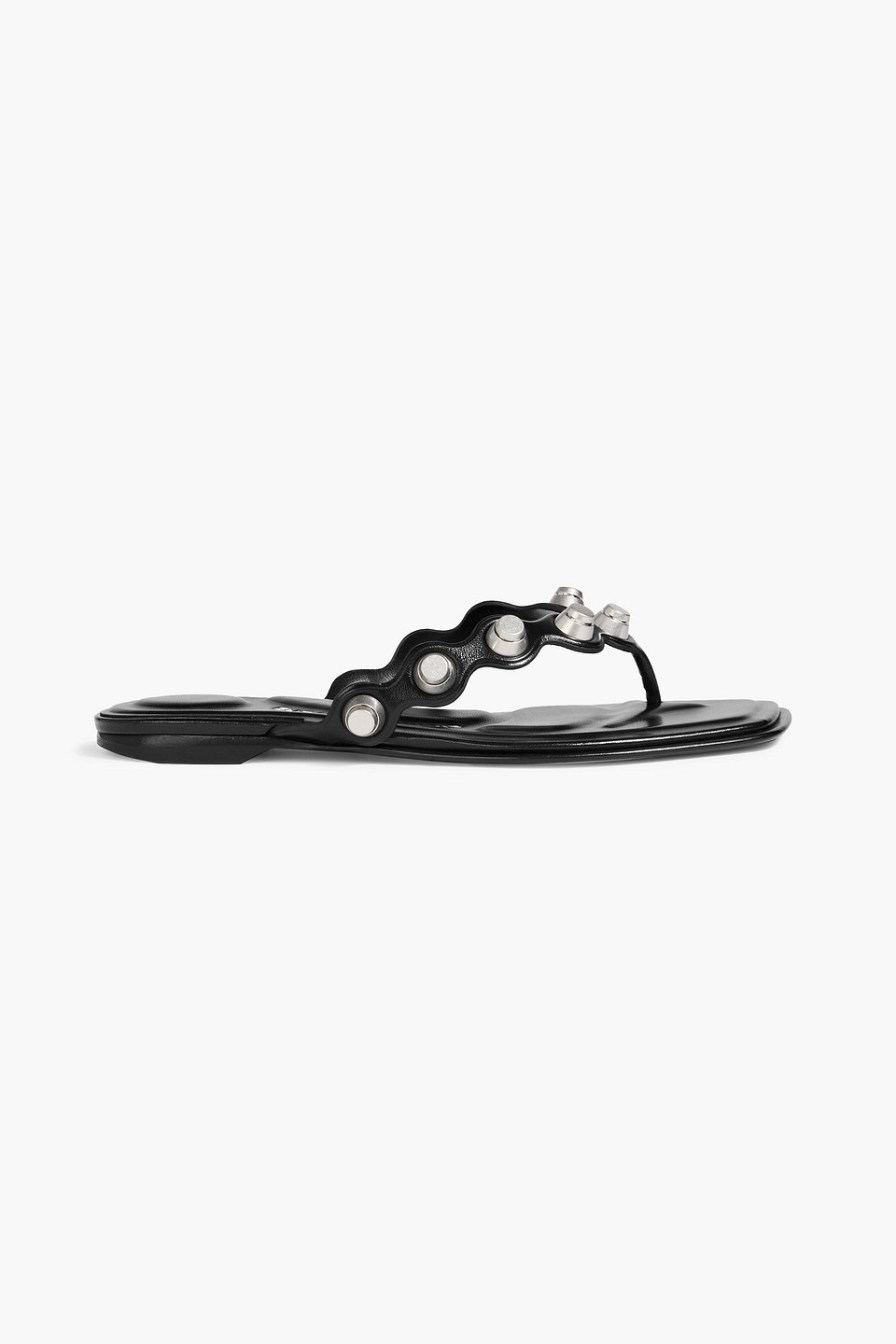 alexander wang - riot 85 studded leather sandals - black - eu 36