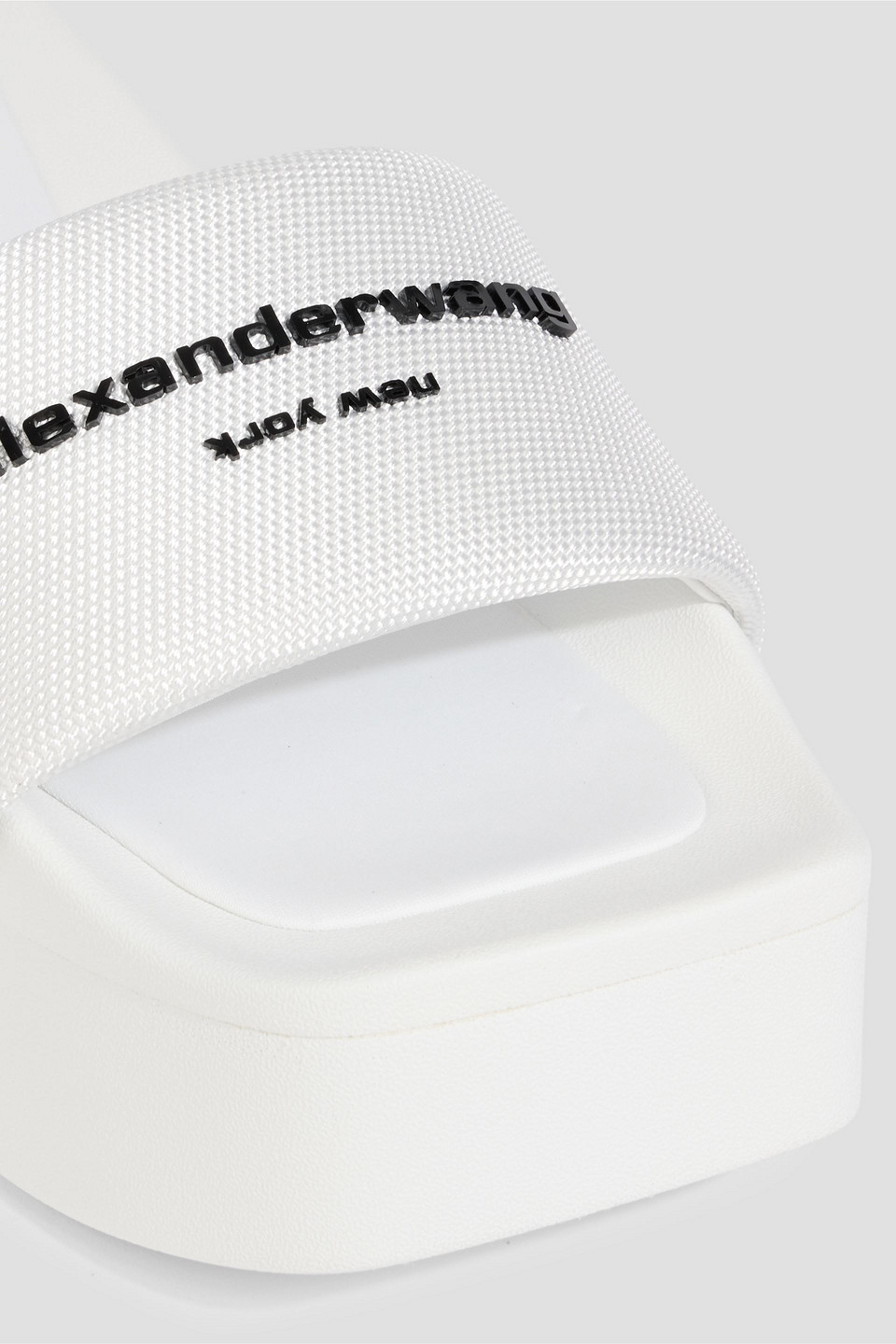 Alexander Wang Canvas Platform Mules In White