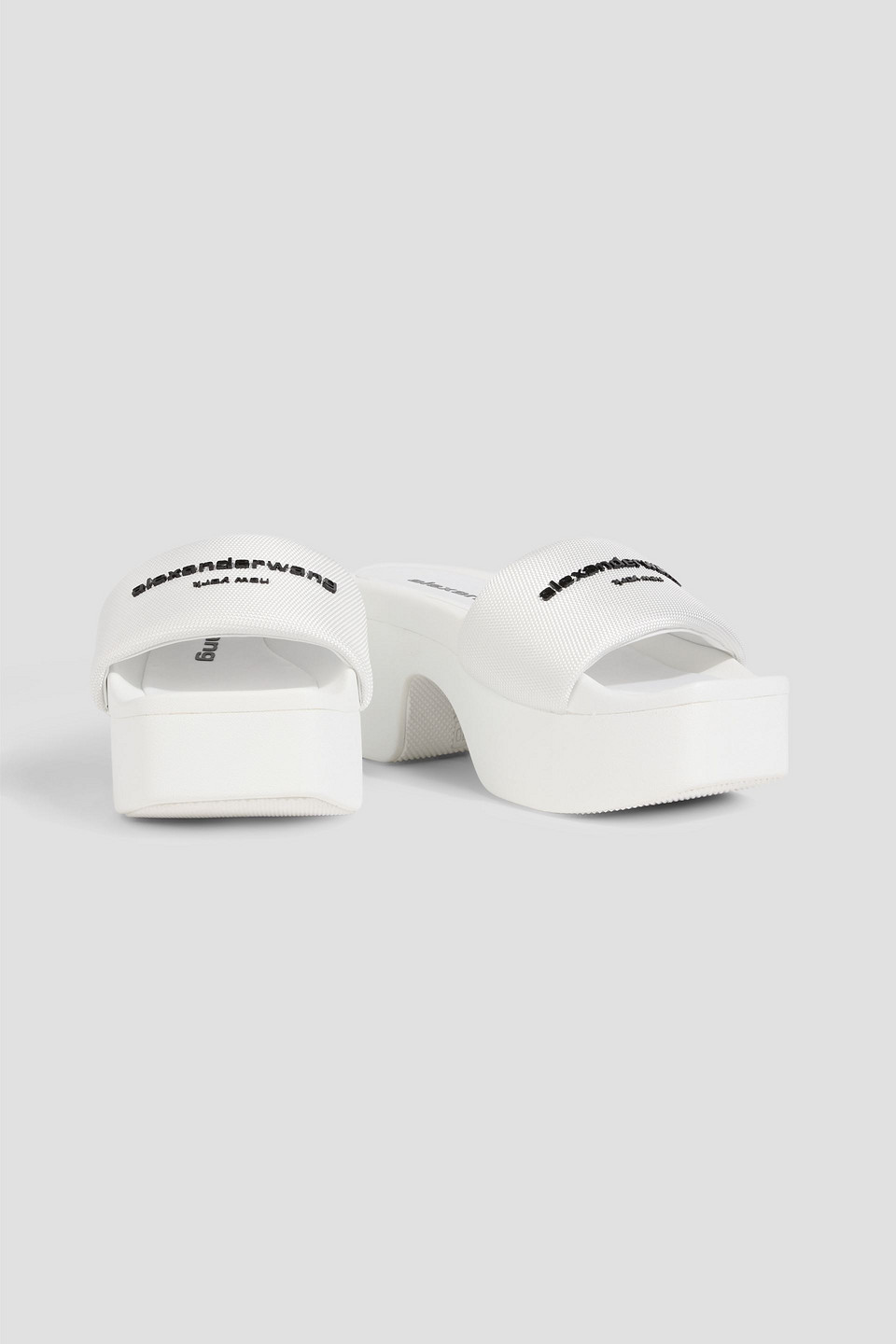 Alexander Wang Canvas Platform Mules In White