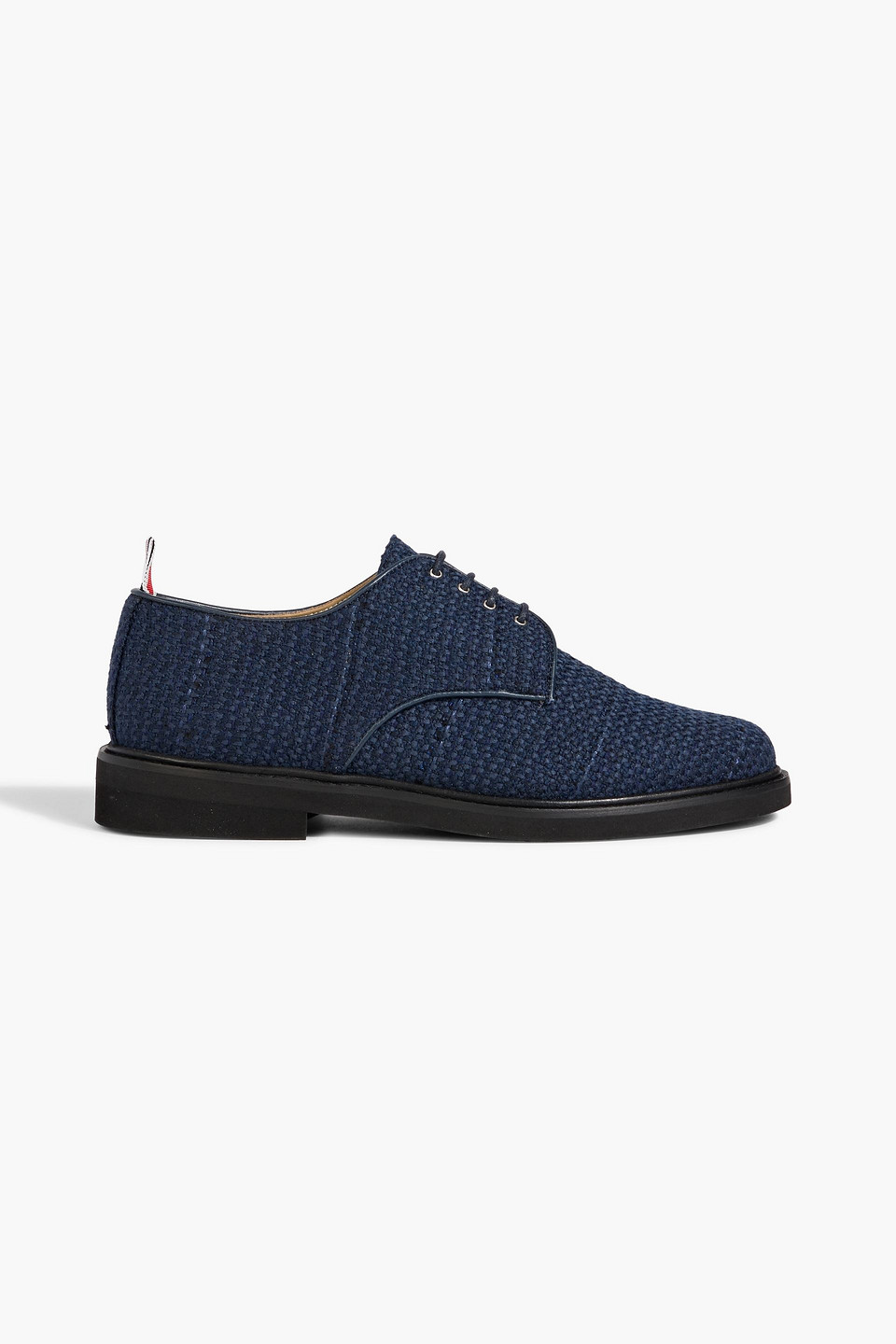 Thom Browne Tweed Oxford Brogues In Blue