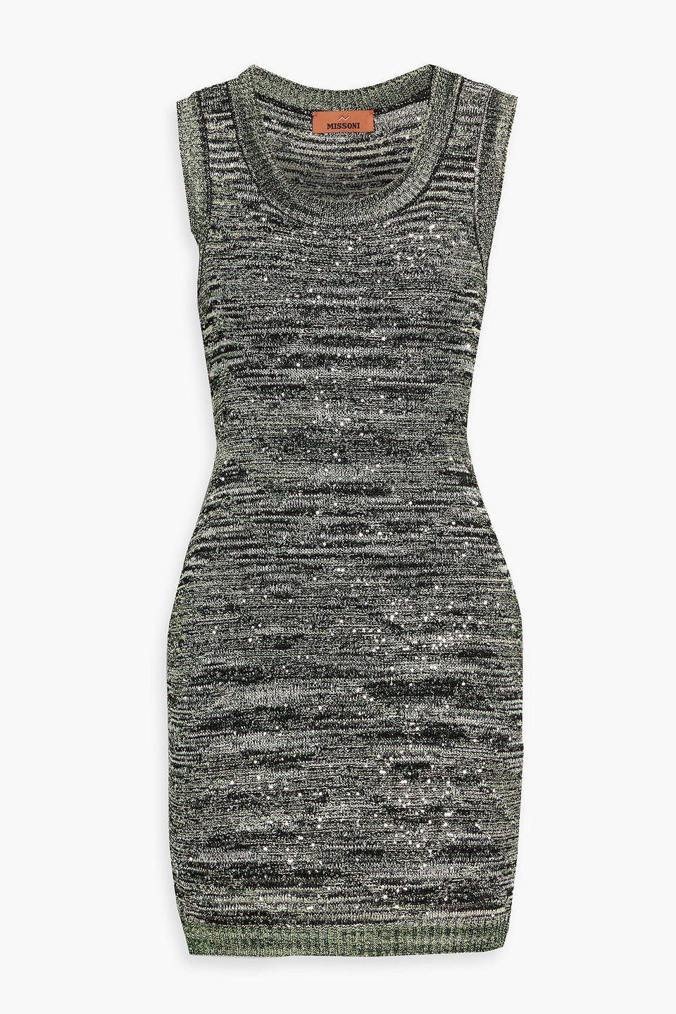 Missoni Sequin-embellished Crochet-knit Mini Dress In Multi