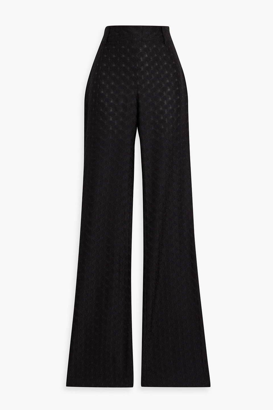 Missoni Crochet-knit Flared Pants In Brown
