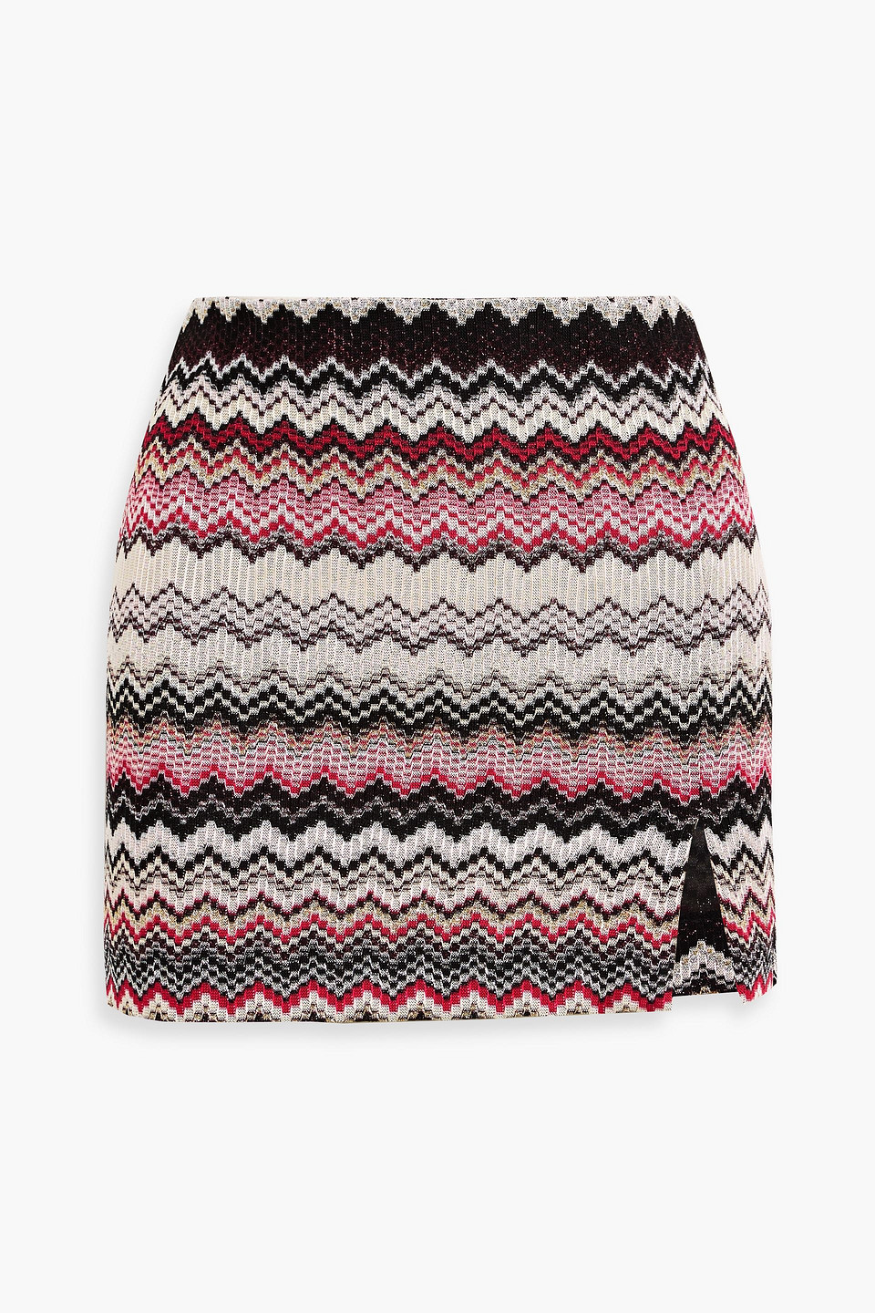 Missoni Metallic Crochet-knit Mini Skirt In Multi