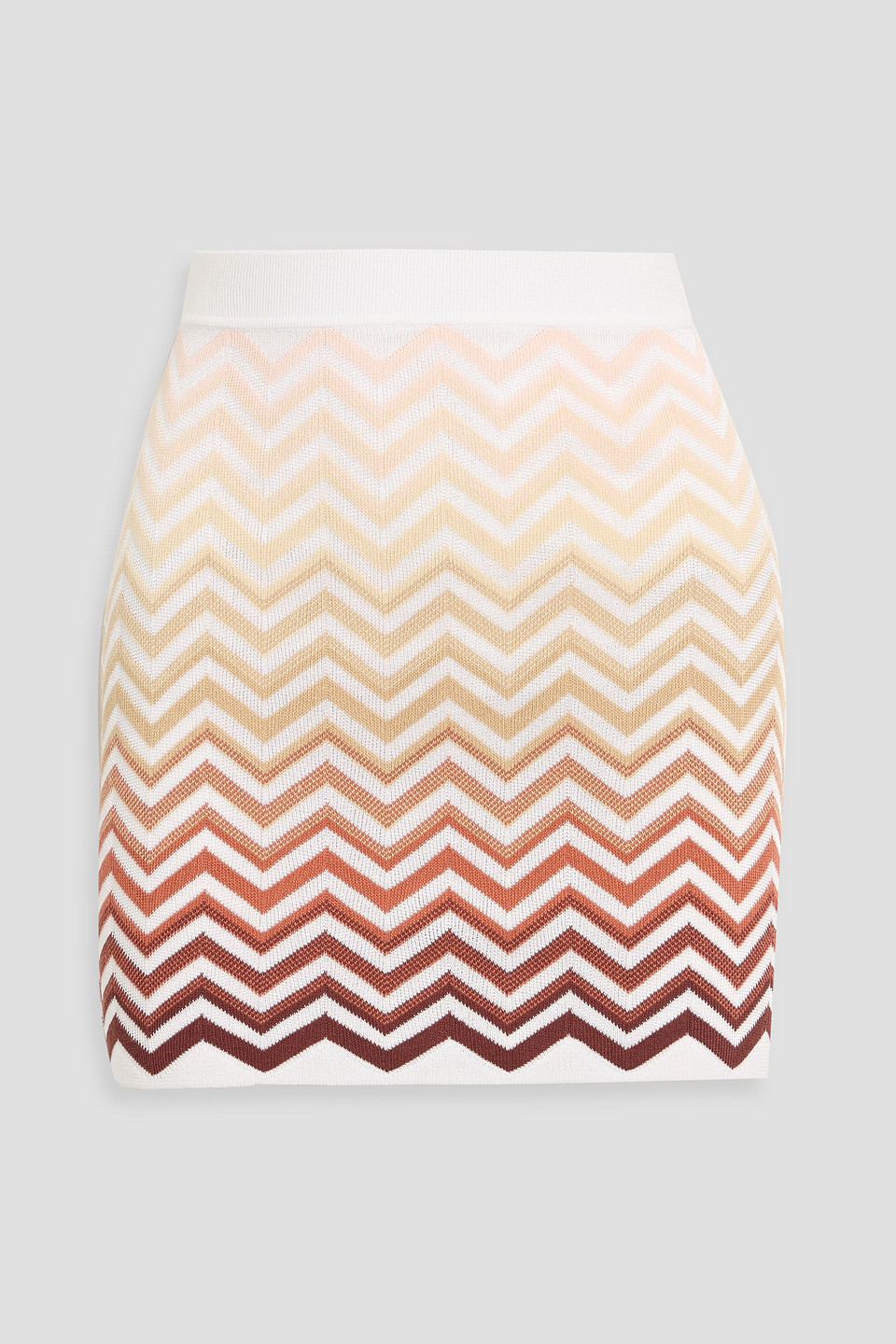 Missoni Crochet-knit Cotton-blend Mini Skirt In Neutral