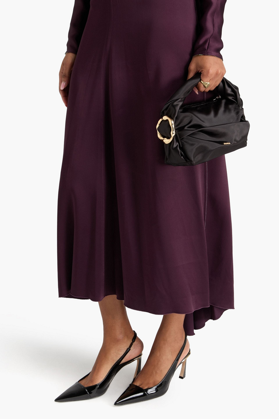  Simkhai - Clutch „belle“ Aus Satin - Schwarz - Onesize 
