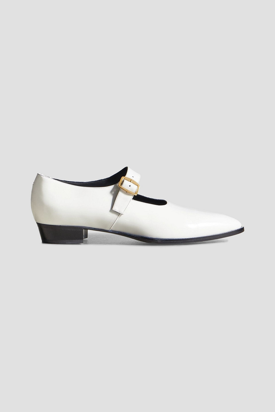 Bally Gerwin Glossed-leather Mary Jane Flats In White