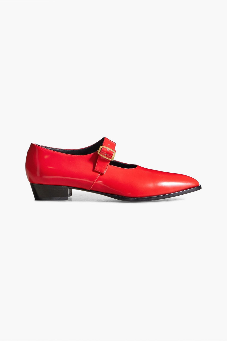 Bally Gerwin Glossed-leather Mary Jane Flats In Red