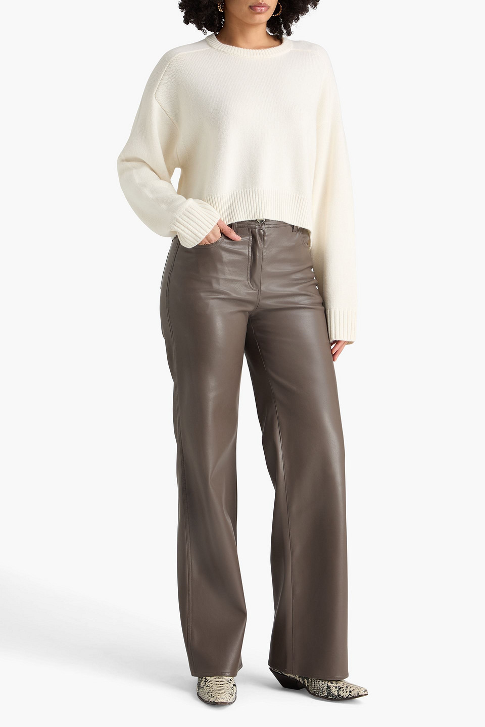  Loulou De Saison - Pullover „bruzzi“ Aus Einer Merinowoll-kaschmirmischung - Weiß - M 