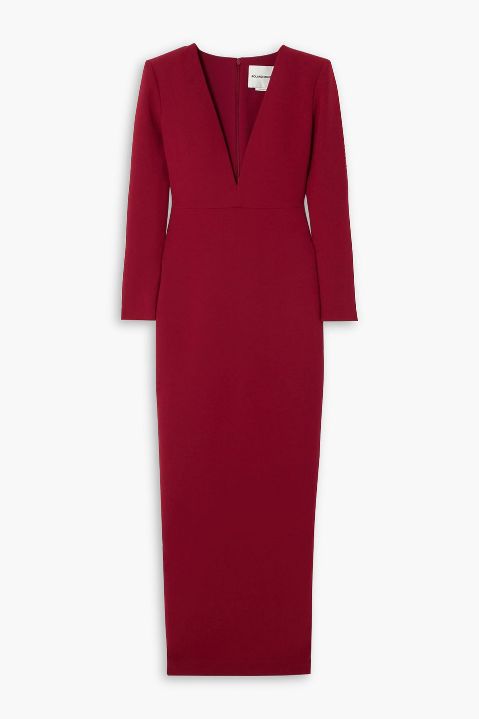 roland mouret - crepe gown - burgundy - uk 6