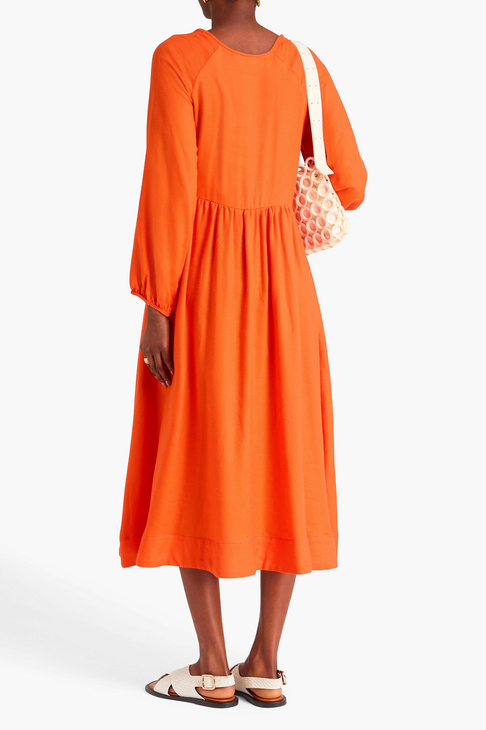  Casa Raki - Midikleid „elda“ Aus Baumwolle - Orange - S 