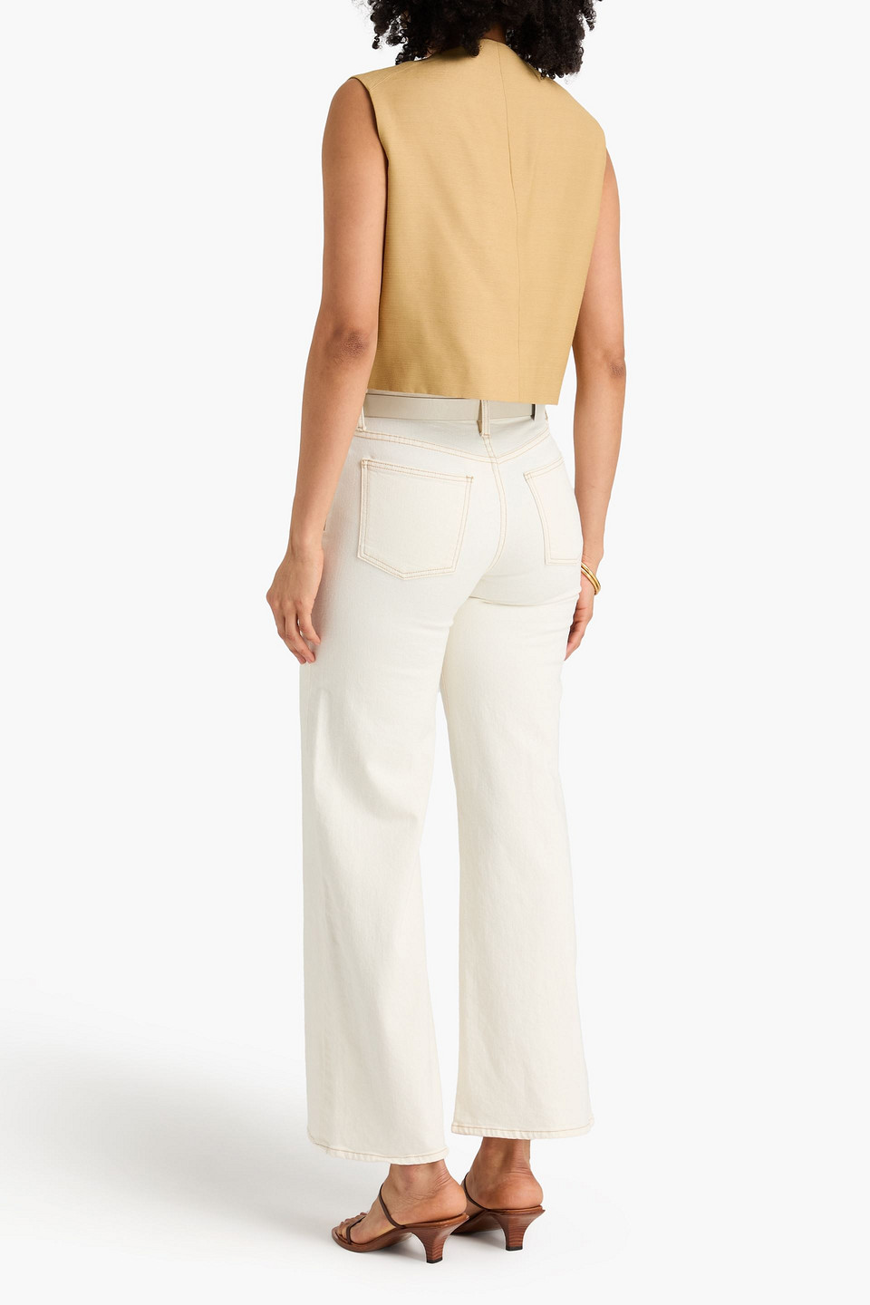  Simkhai - Hoch Sitzende Jeans „miles“ Mit Weitem Bein - Weiß - 27 