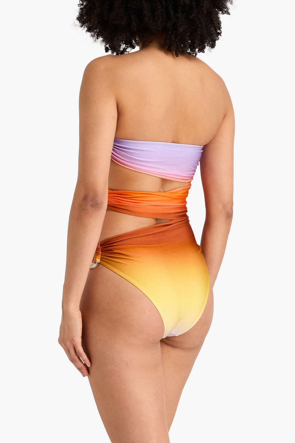  Simkhai - Bedruckter Bandeau-badeanzug Mit Cut-outs - Bunt - S 