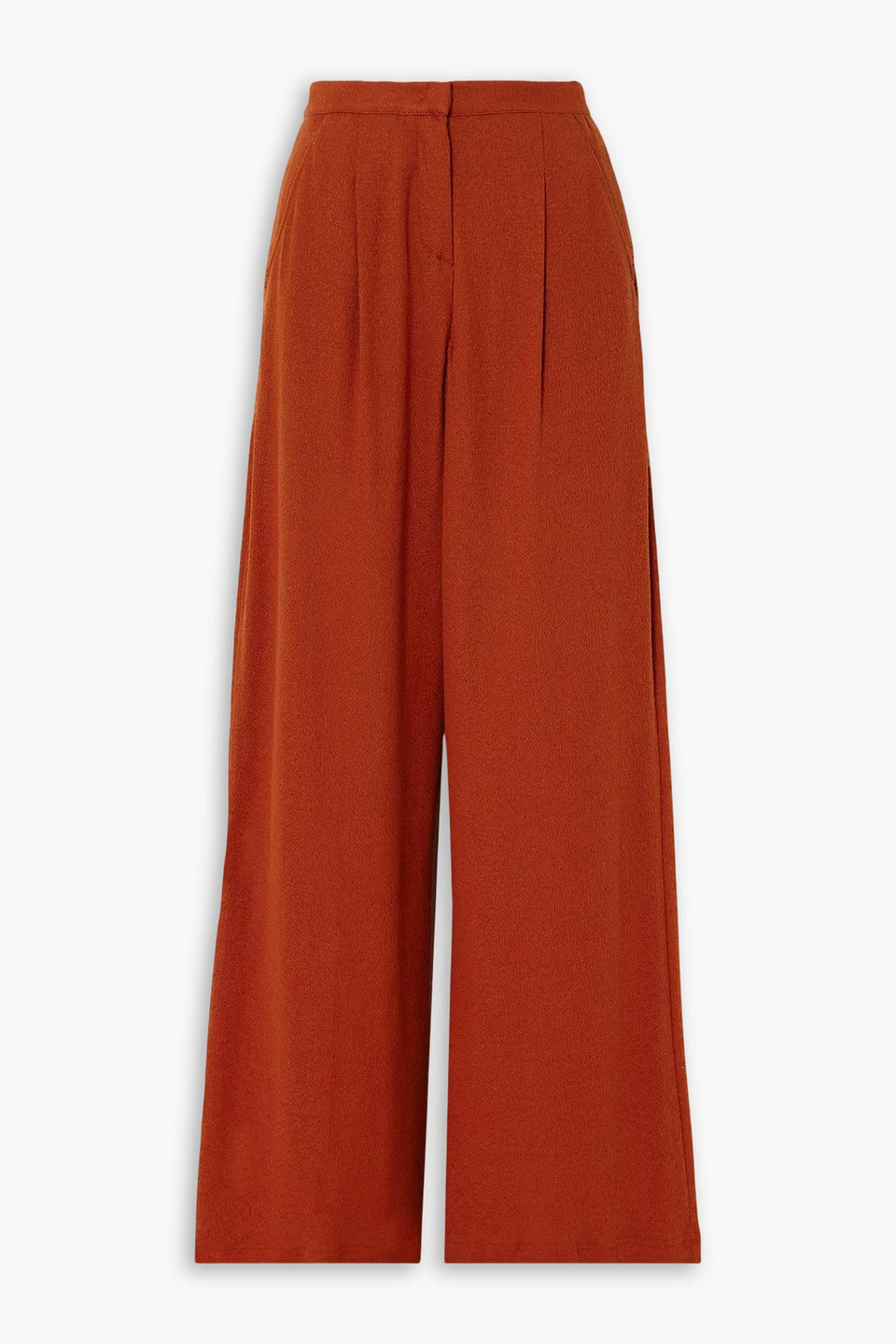 Max Mara Leisure Brina Linen-blend Gauze Wide-leg Pants In Brown