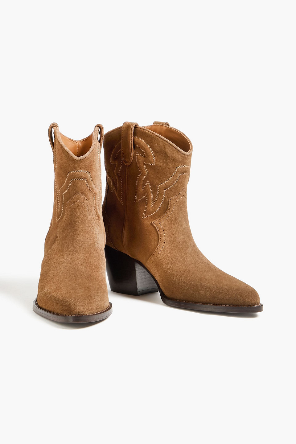  Maje - Cowboy Boots Aus Veloursleder - Neutral - Eu 36 