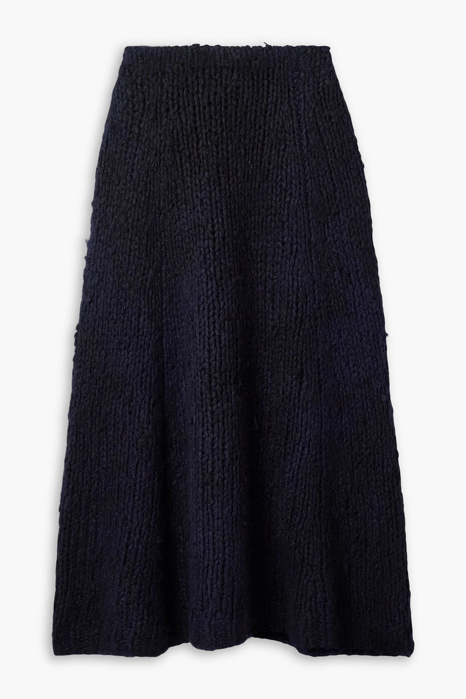 gabriela hearst - perses cashmere midi skirt - black - s