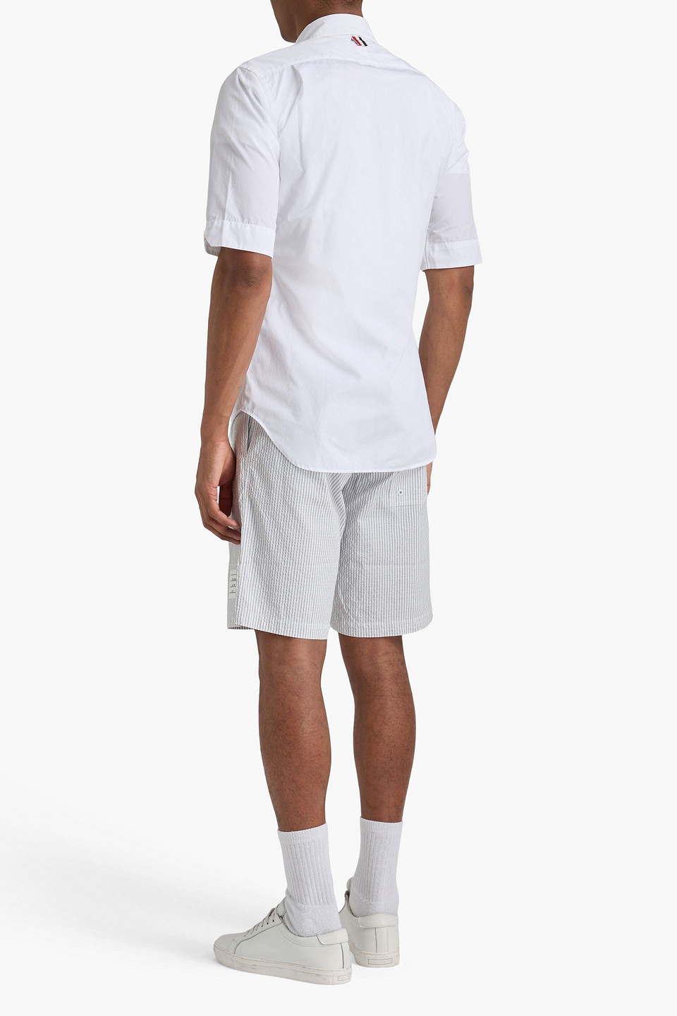  Thom Browne - Hemd Aus Baumwollpopeline - Weiß - 4 