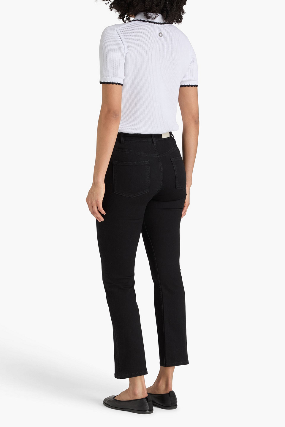 Maje - Halbhohe Schlagjeans - Schwarz - Fr 38 