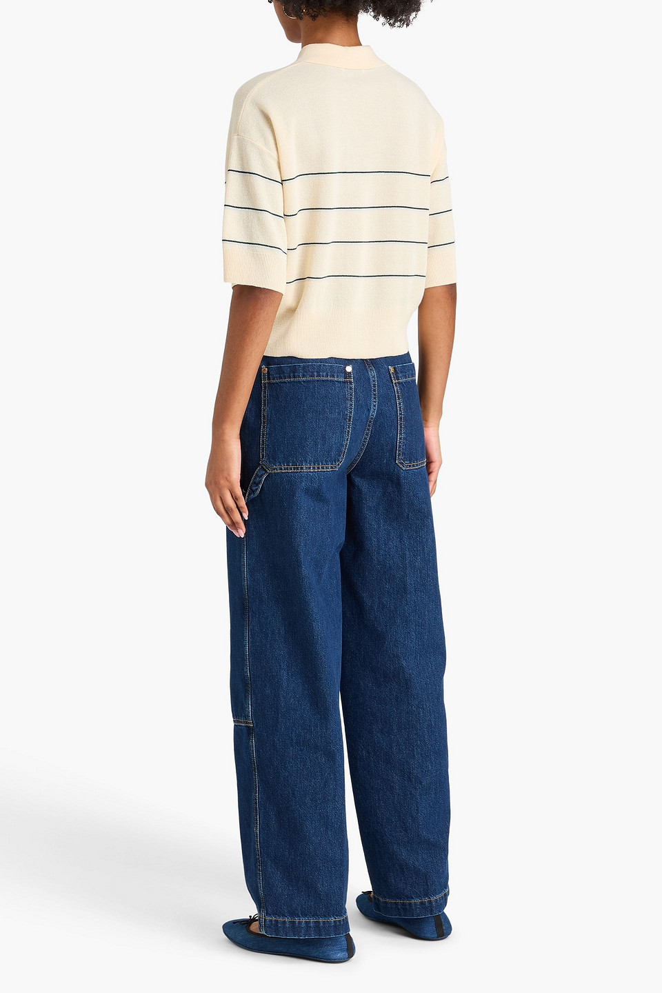  Sandro - Hoch Sitzende Karottenjeans - Blau - Fr 34 