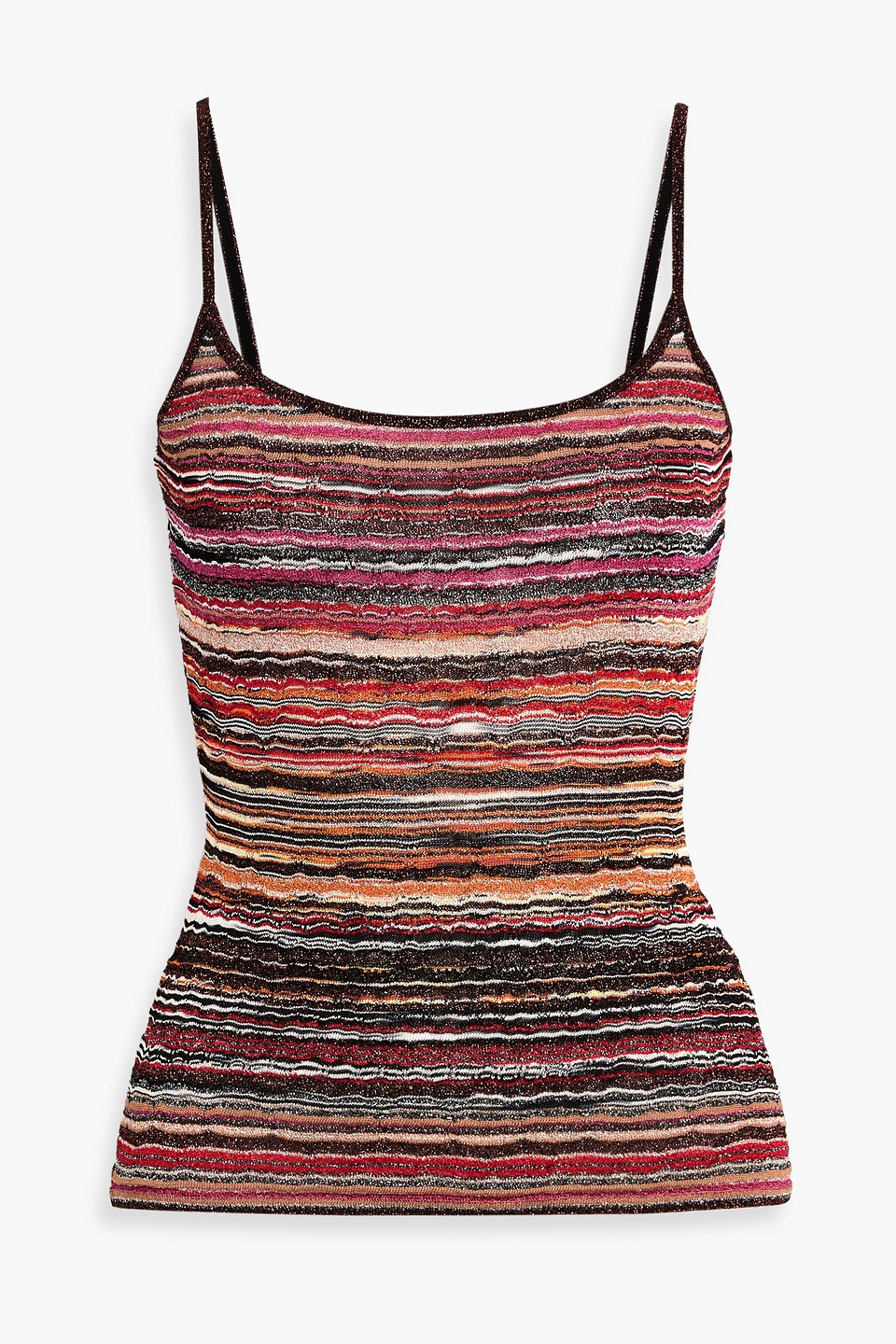 Missoni Metallic Space-dyed Crochet-knit Camisole In Multi