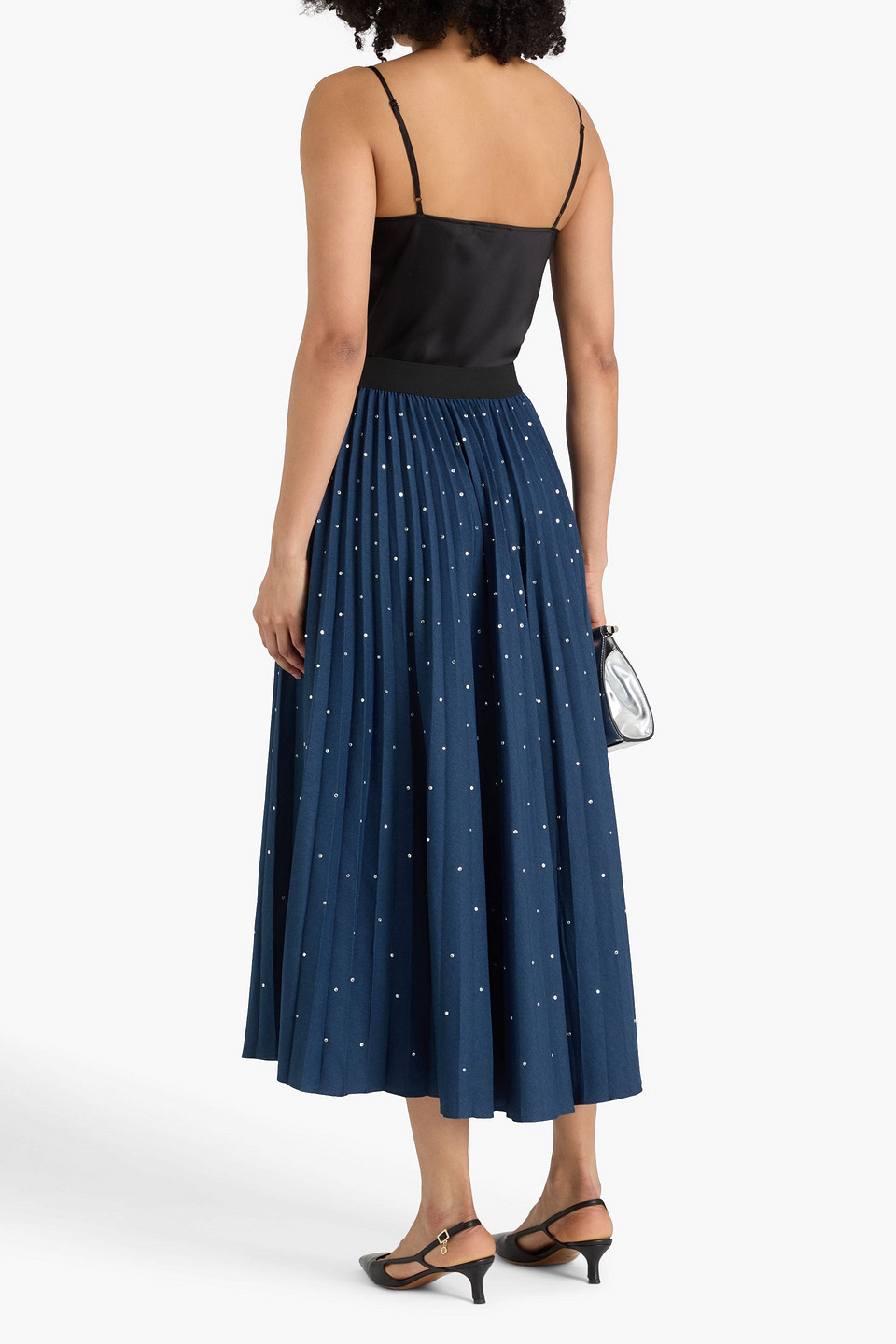  Maje - Top Aus Satin Mit Spitzeneinsätzen - Schwarz - 4 