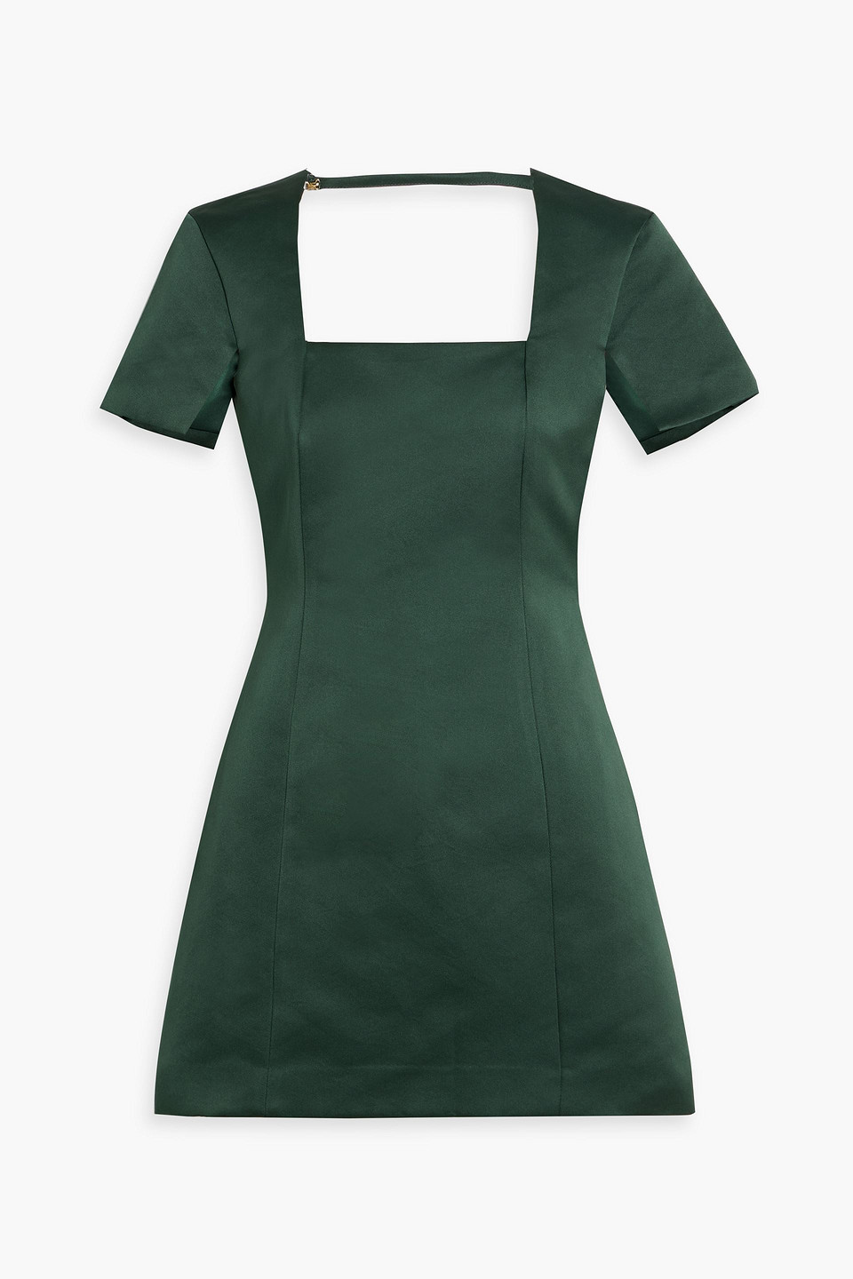 Cult Gaia Lisa Open-back Satin-crepe Mini Dress In Green