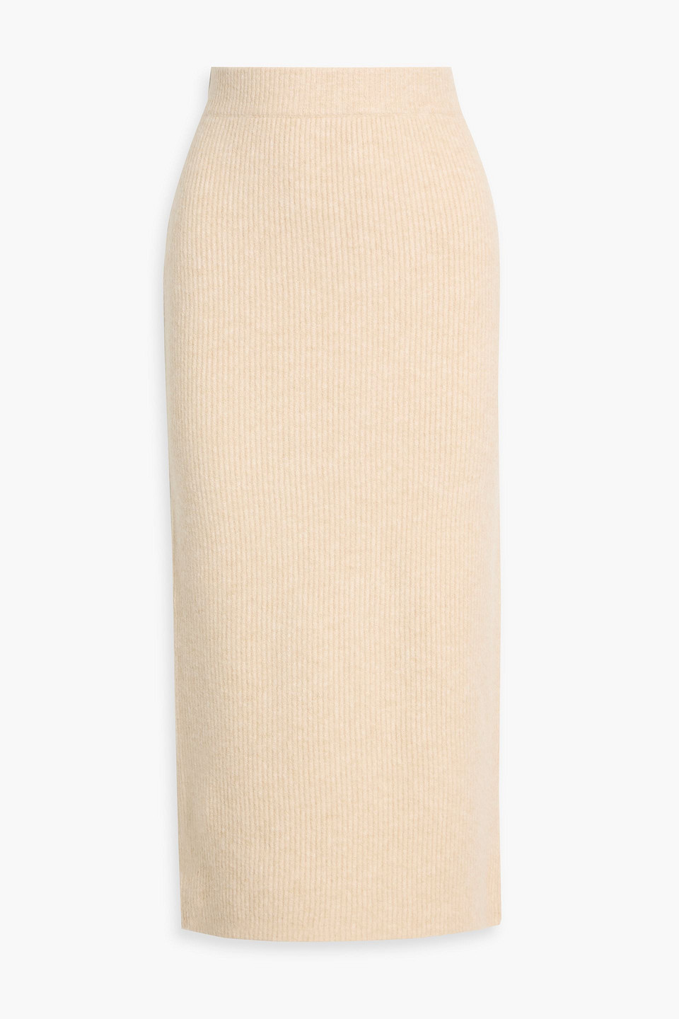 Cult Gaia Jodie Ribbed-knit Midi Skirt In Neutral