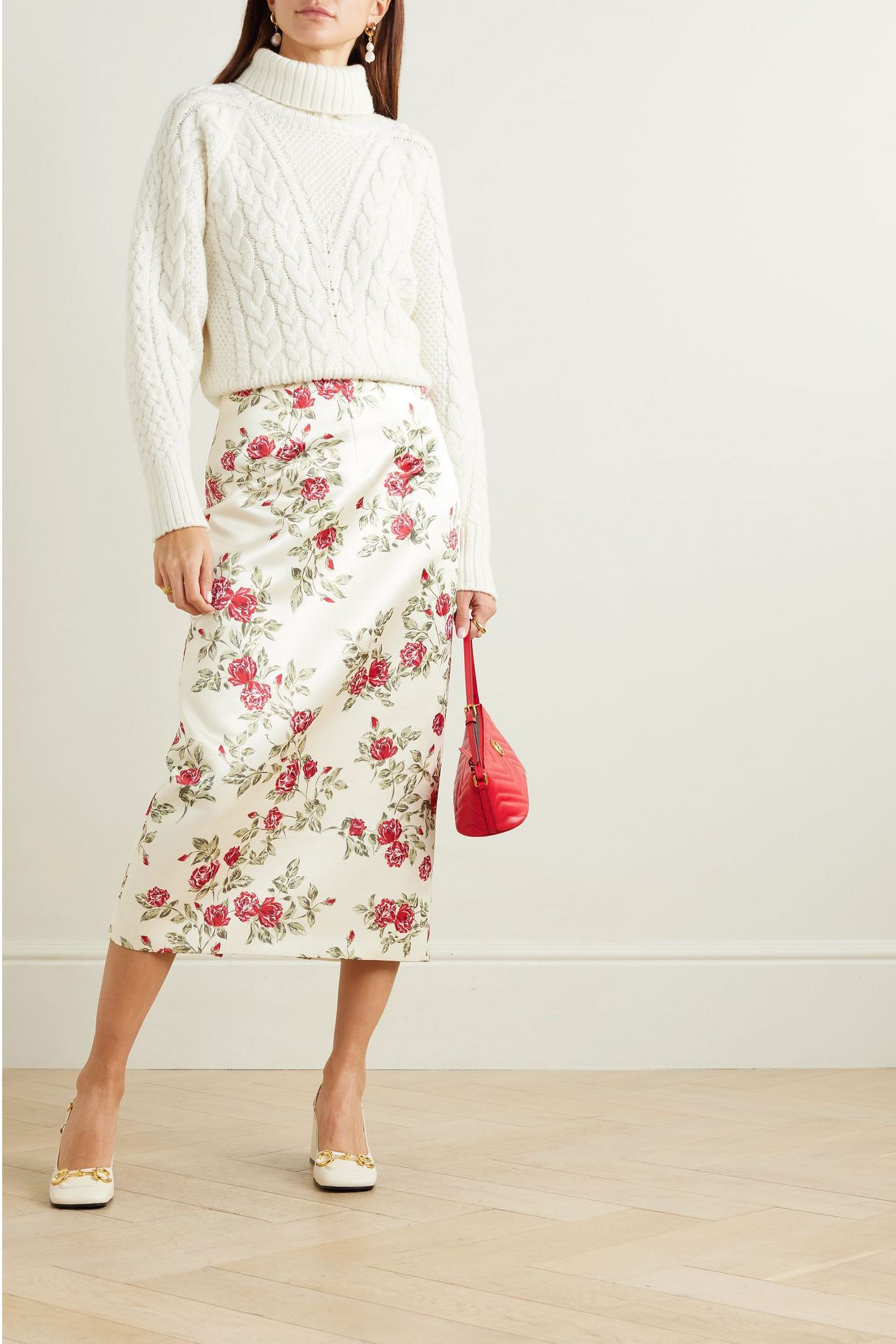 Emilia Wickstead Cable-knit wool turtleneck sweater