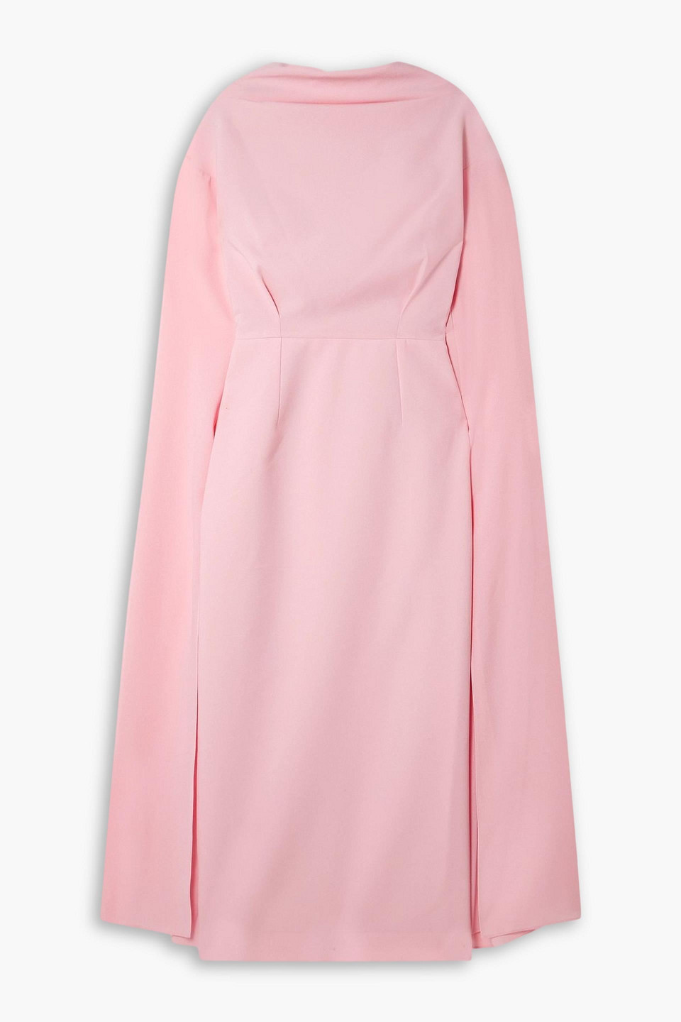 Roksanda Nour Cape-effect Crepe Midi Dress In Pink