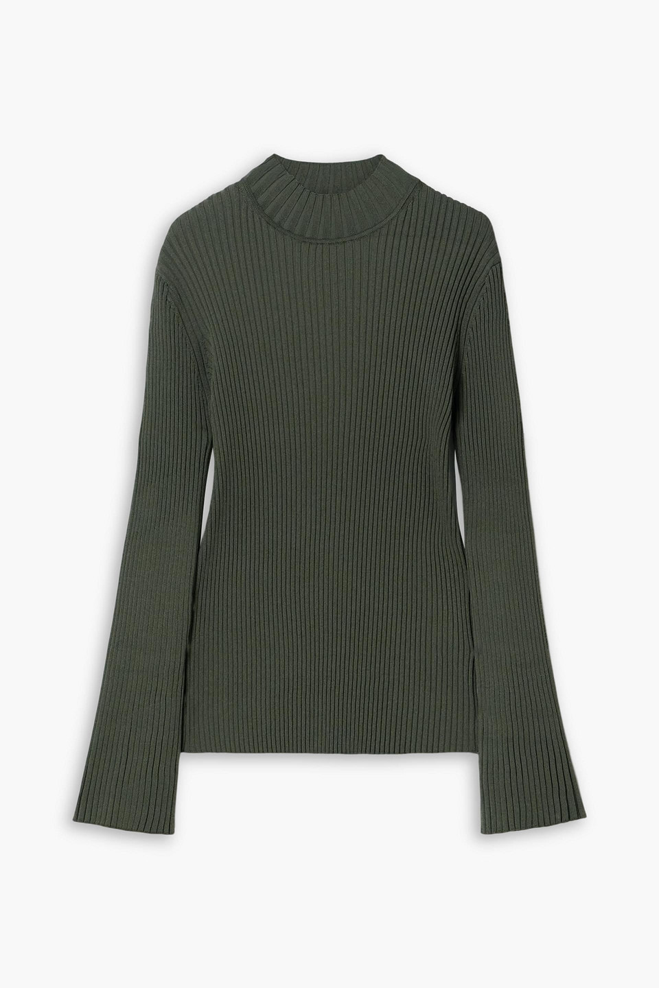proenza schouler - abigail ribbed-knit top - green - xs