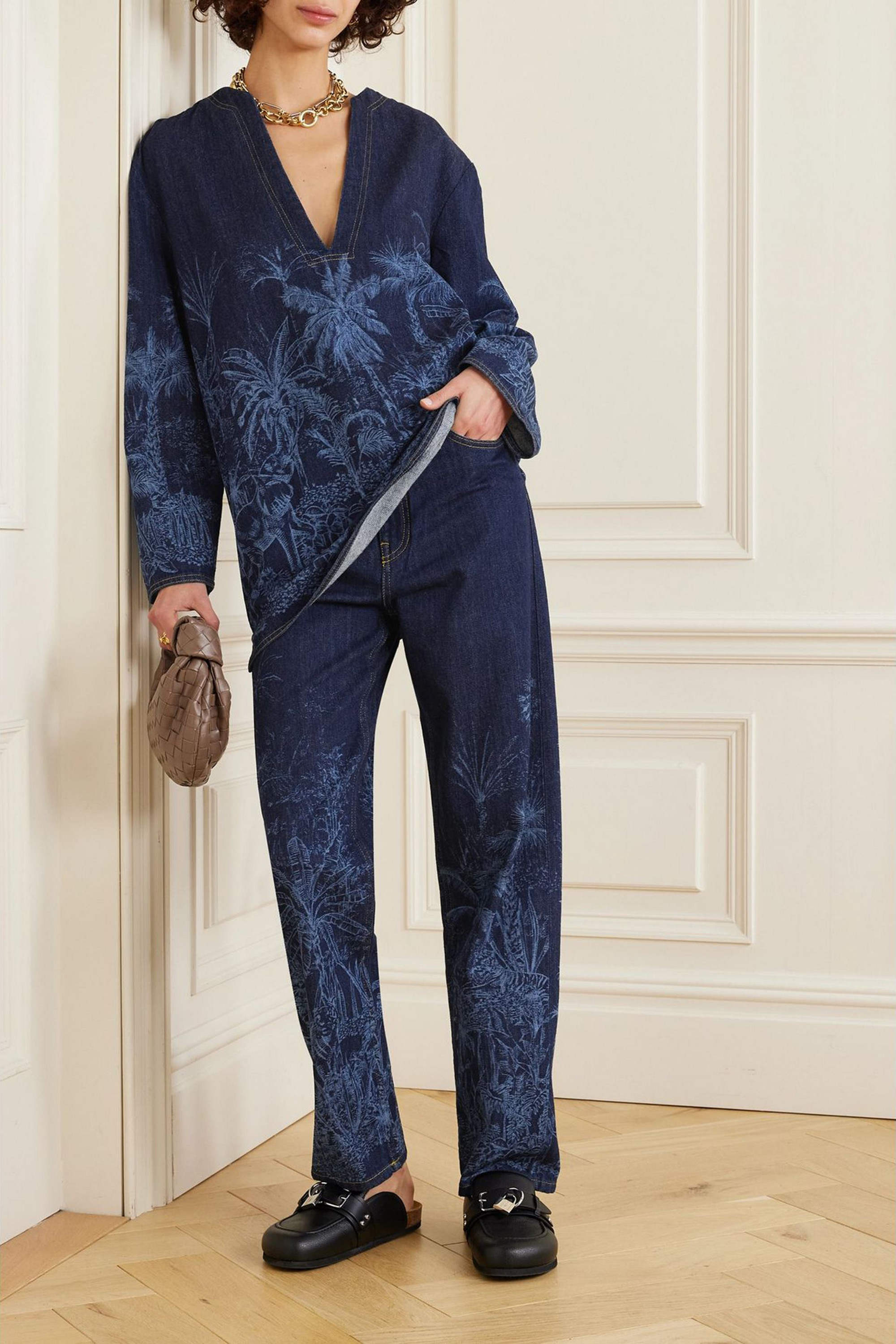 Alanui Jungle Toile De Jouy printed high-rise straight-leg jeans