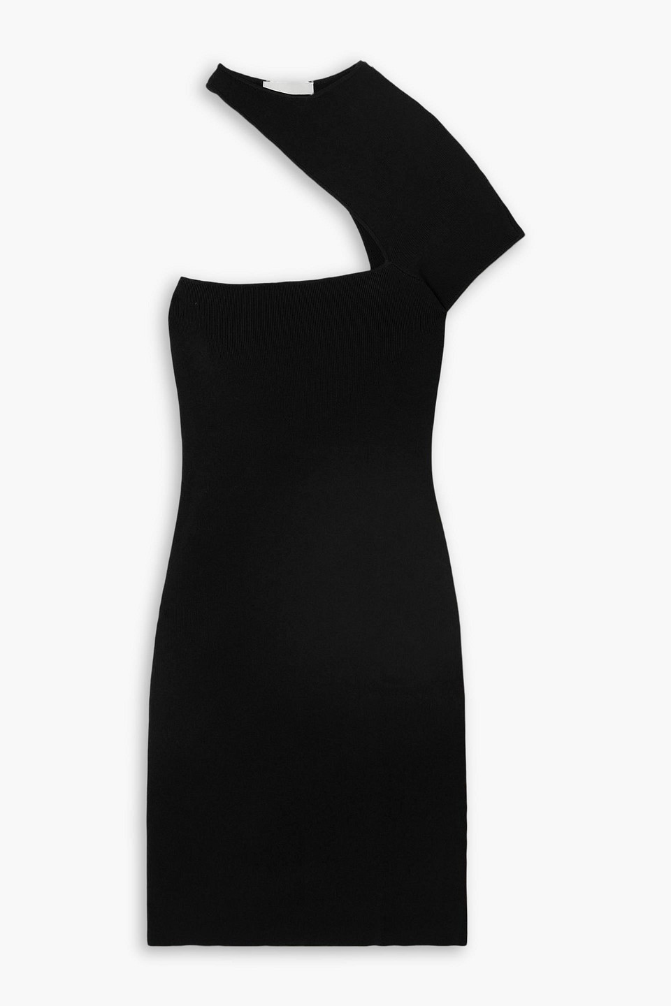 isabel marant - orka asymmetric cutout stretch-knit mini dress - black - fr 34
