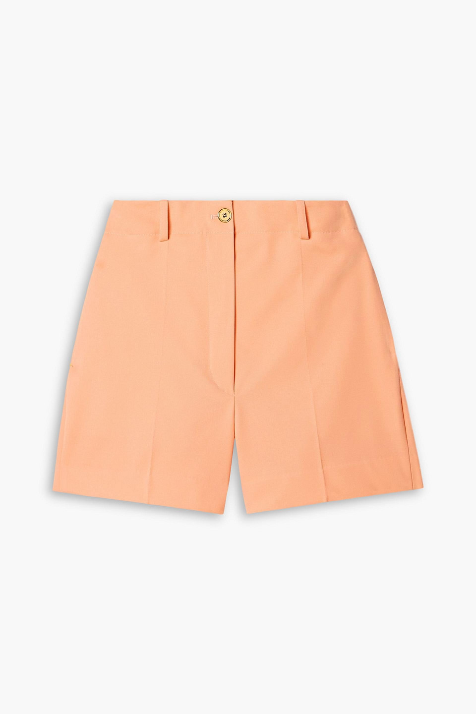 Patou Wool-blend Twill Shorts In Orange