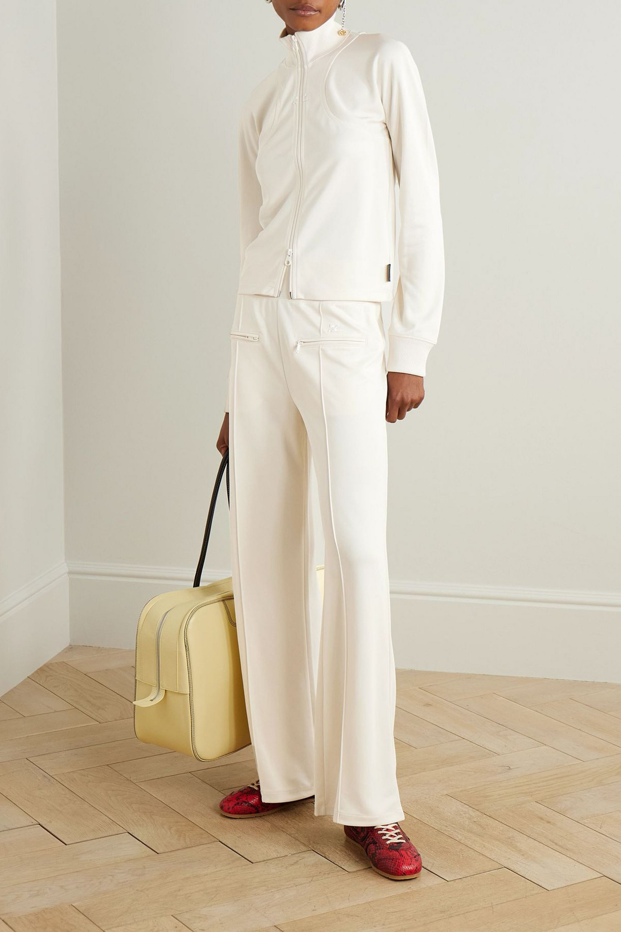 Courrèges Interlock appliquéd jersey track jacket