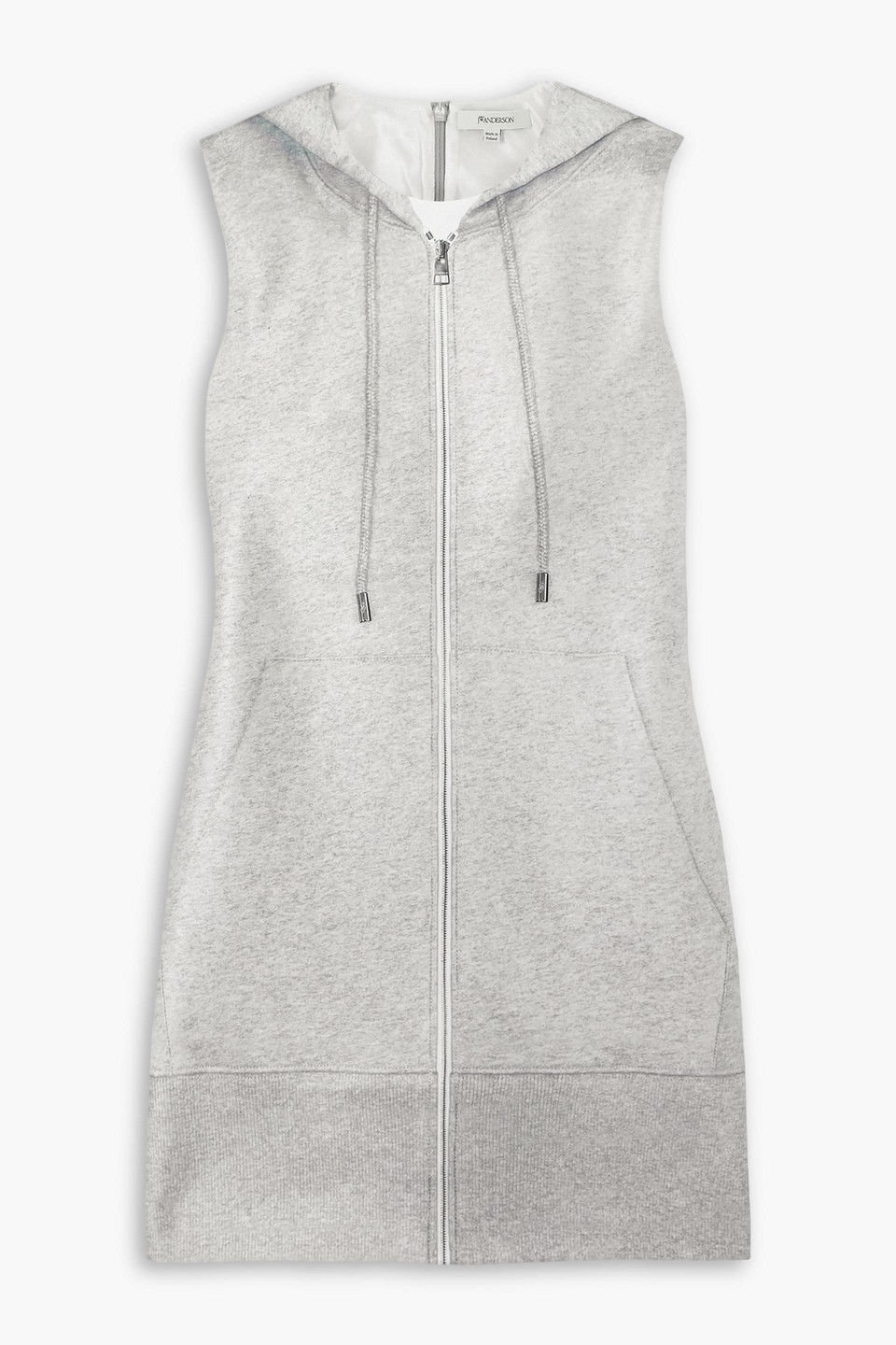 Jw Anderson Printed Satin Mini Dress In Gray