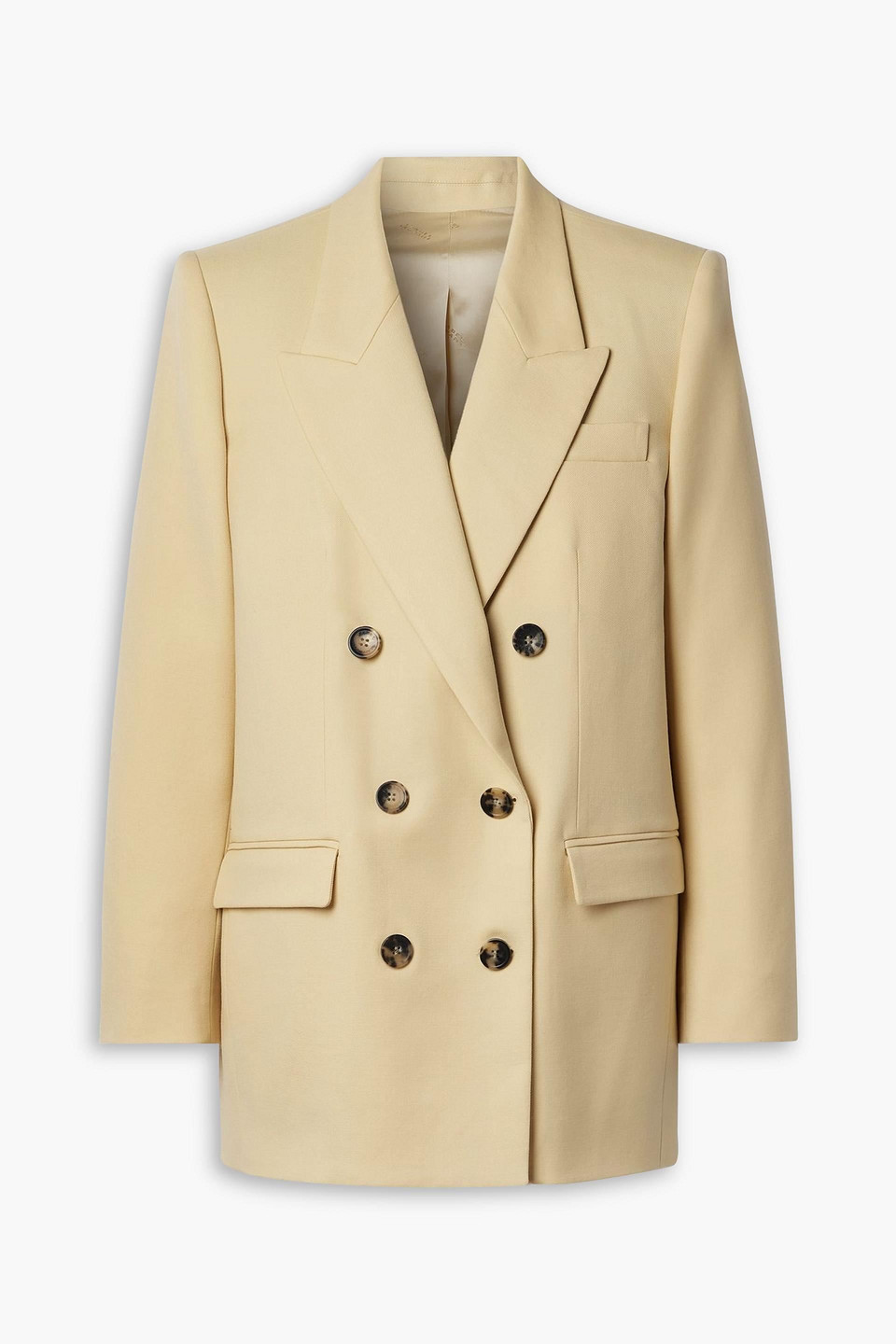 Isabel Marant Nevimea Double-breasted Wool-twill Blazer In Yellow