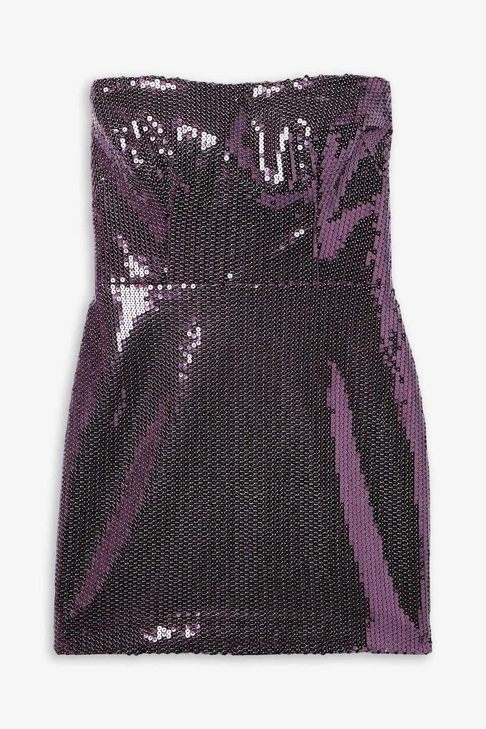 Alex Perry Sequined Crepe Mini Dress In Purple