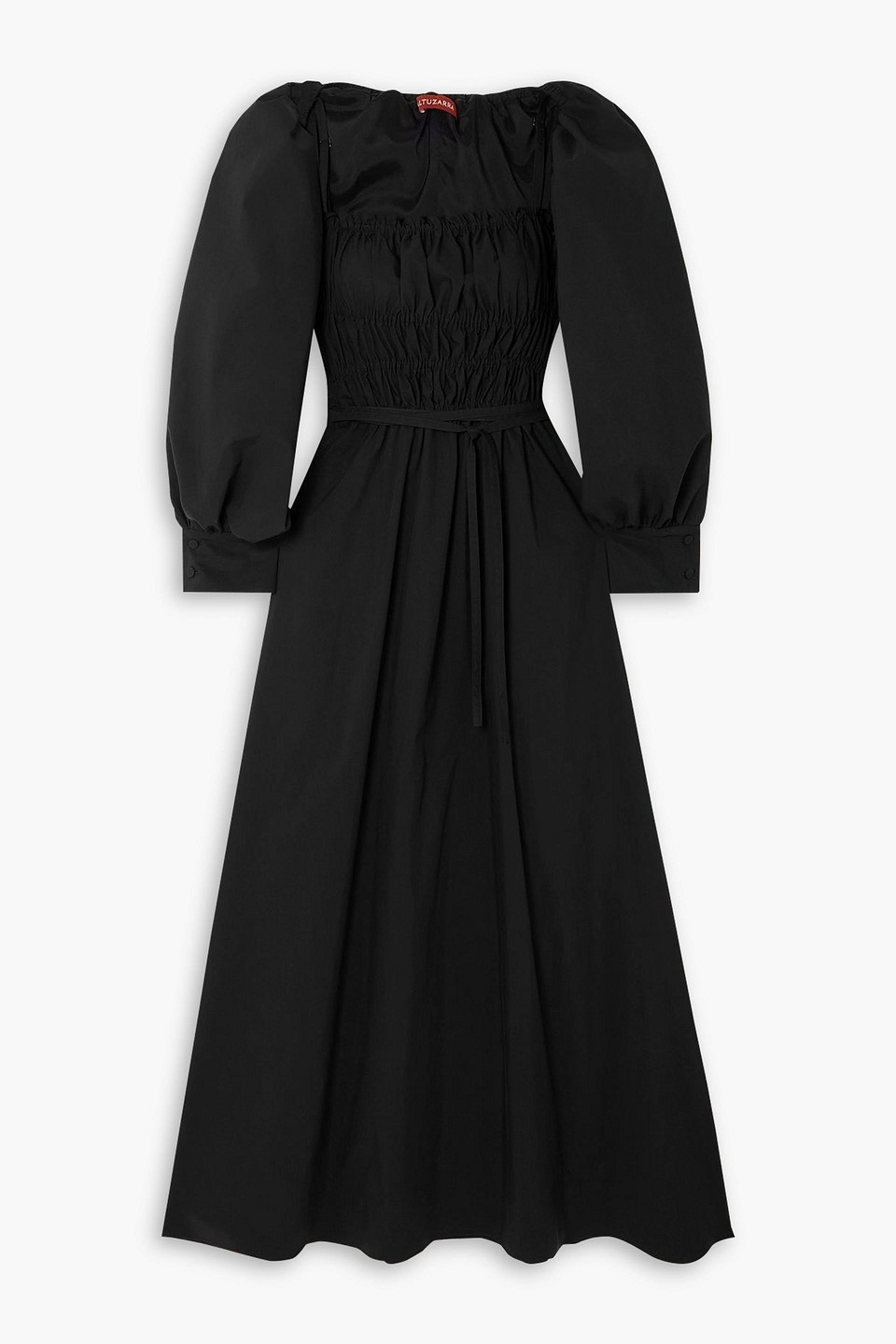 Altuzarra Andrea Ruched Cotton-blend Midi Dress And Bolero Set In Black